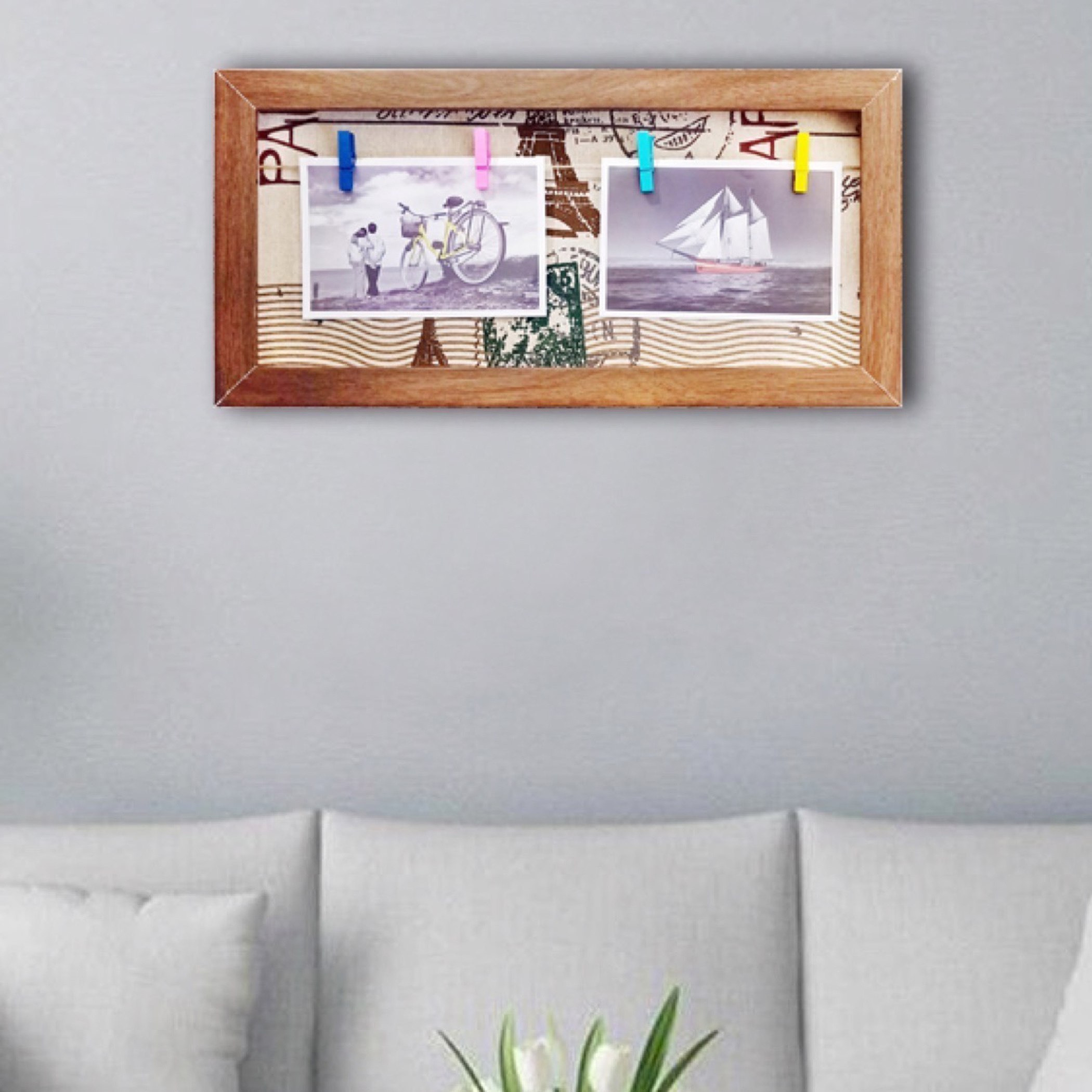 إطار صور بتصميم باريس من إميلي  - 20x40 سم-hbxkidsandyouth-walldecor-photoframes-image-1