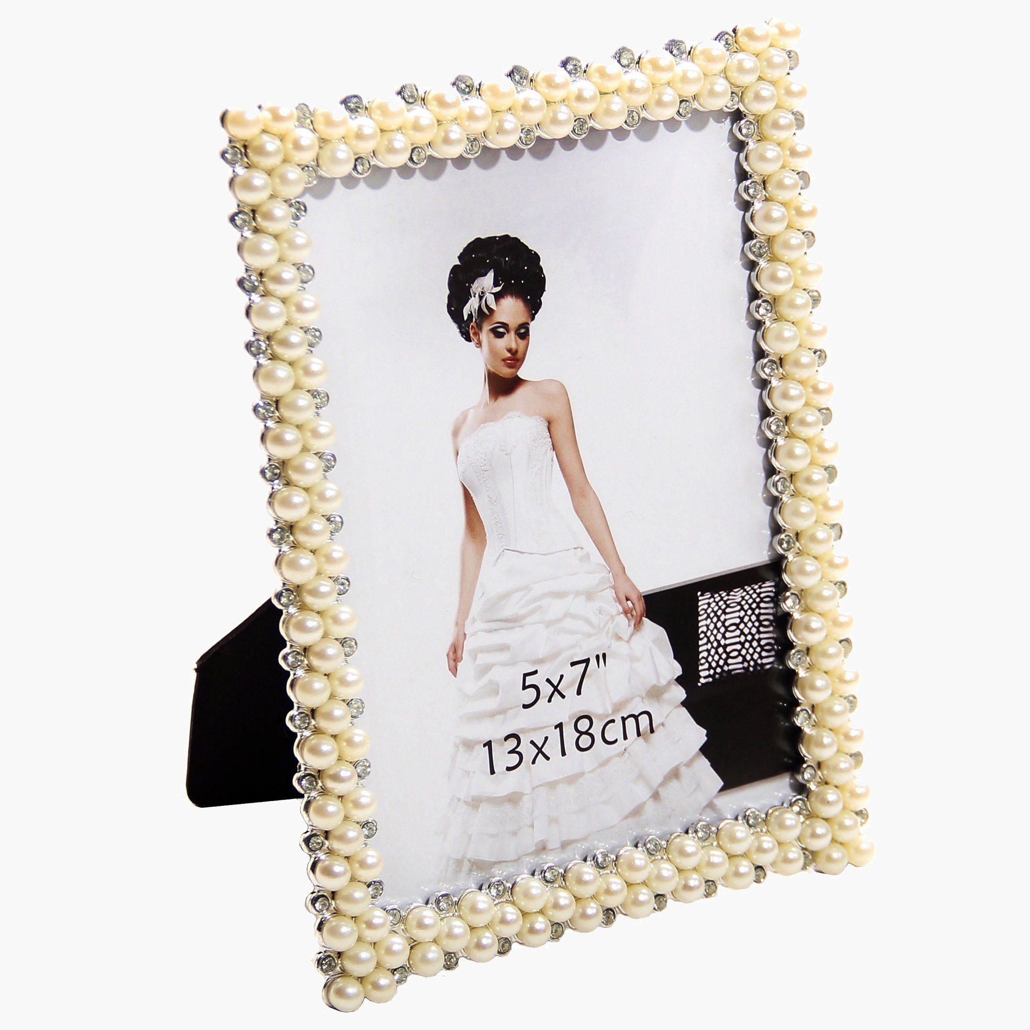 برواز صور بحبات لؤلؤ من إميلي - 5x7 بوصة-hbxkidsandyouth-walldecor-photoframes-image-2