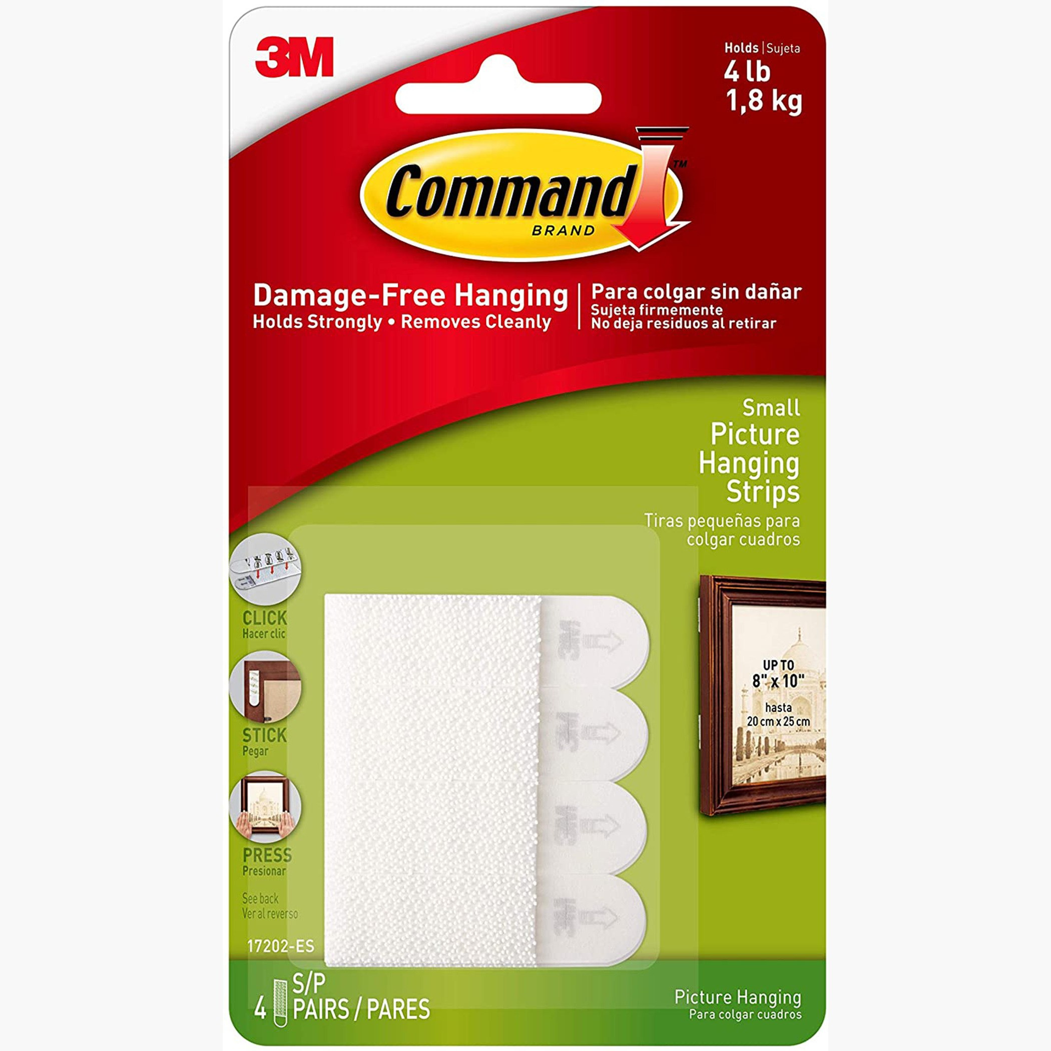 3M 4-Piece Picture Hanging Adhesive Strip Set - Small-hbxhomeware-hbxbathroom-image-1