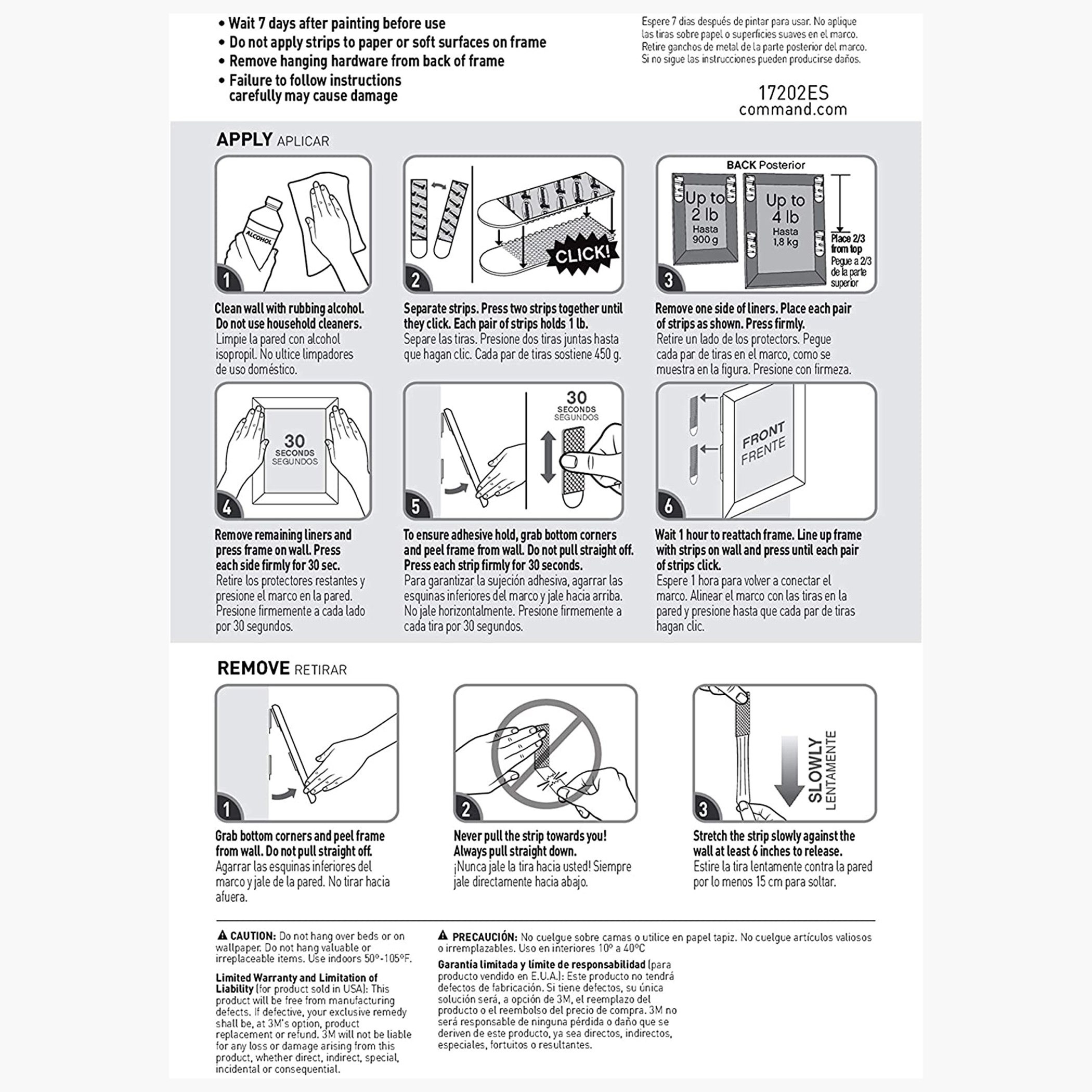 3M 4-Piece Picture Hanging Adhesive Strip Set - Small-hbxhomeware-hbxbathroom-image-7