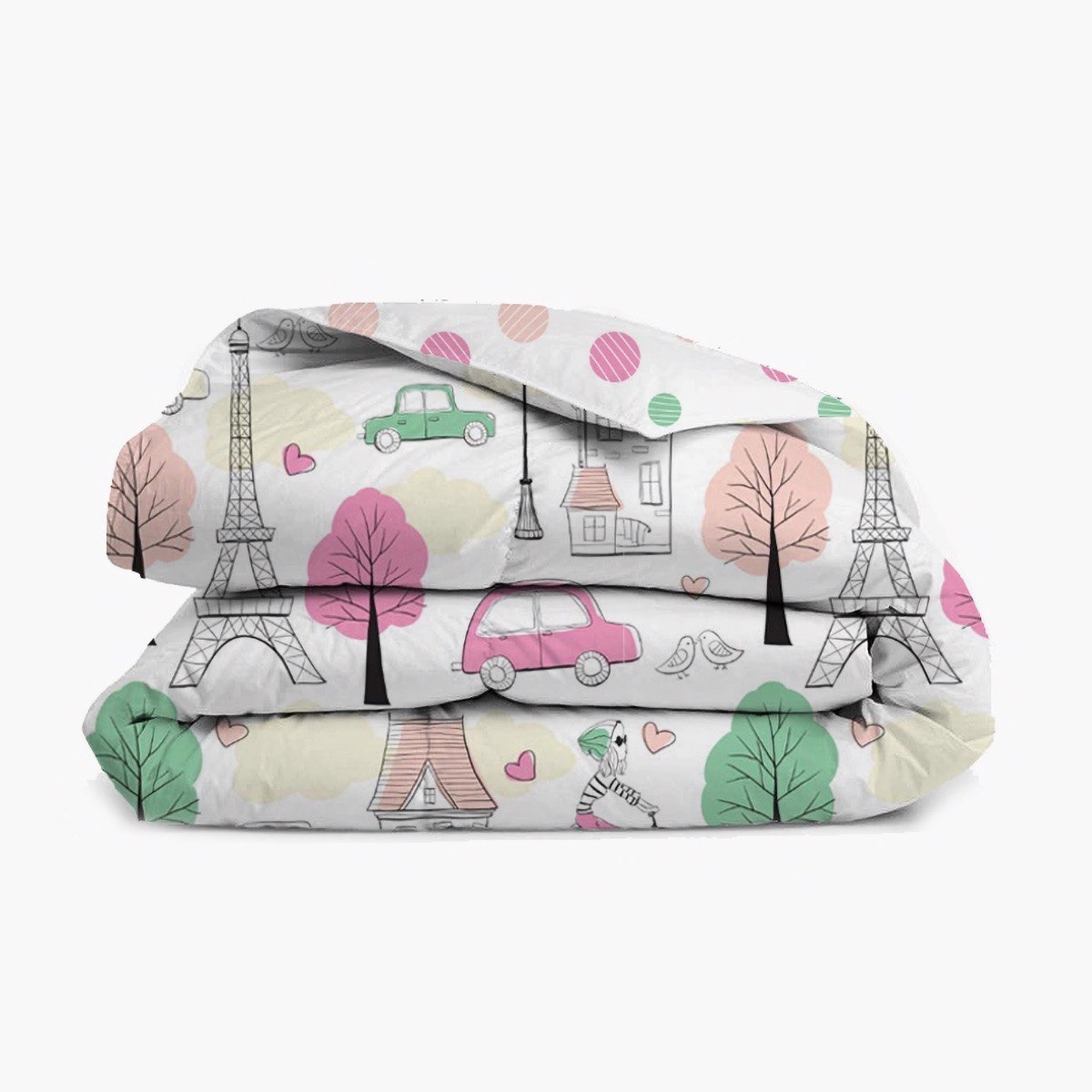 طقم لحاف بطبعات باريس رقميّة قطعتين من موديش - 135x220 سم-hbxhomeware-hbxkidsandyouth-image-2