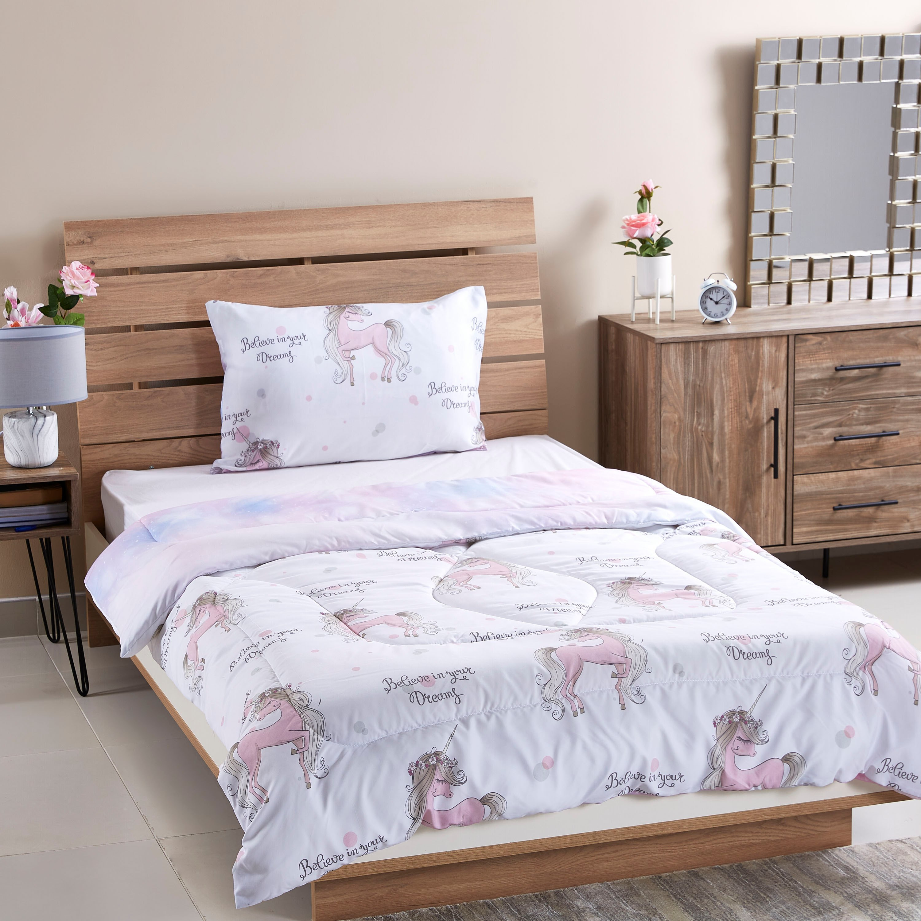 طقم لحاف مزدوج من قطعتين بطبعات رقمية يونيكورن من موديش- 160x220 سم-hbxhomeware-hbxkidsandyouth-image-6