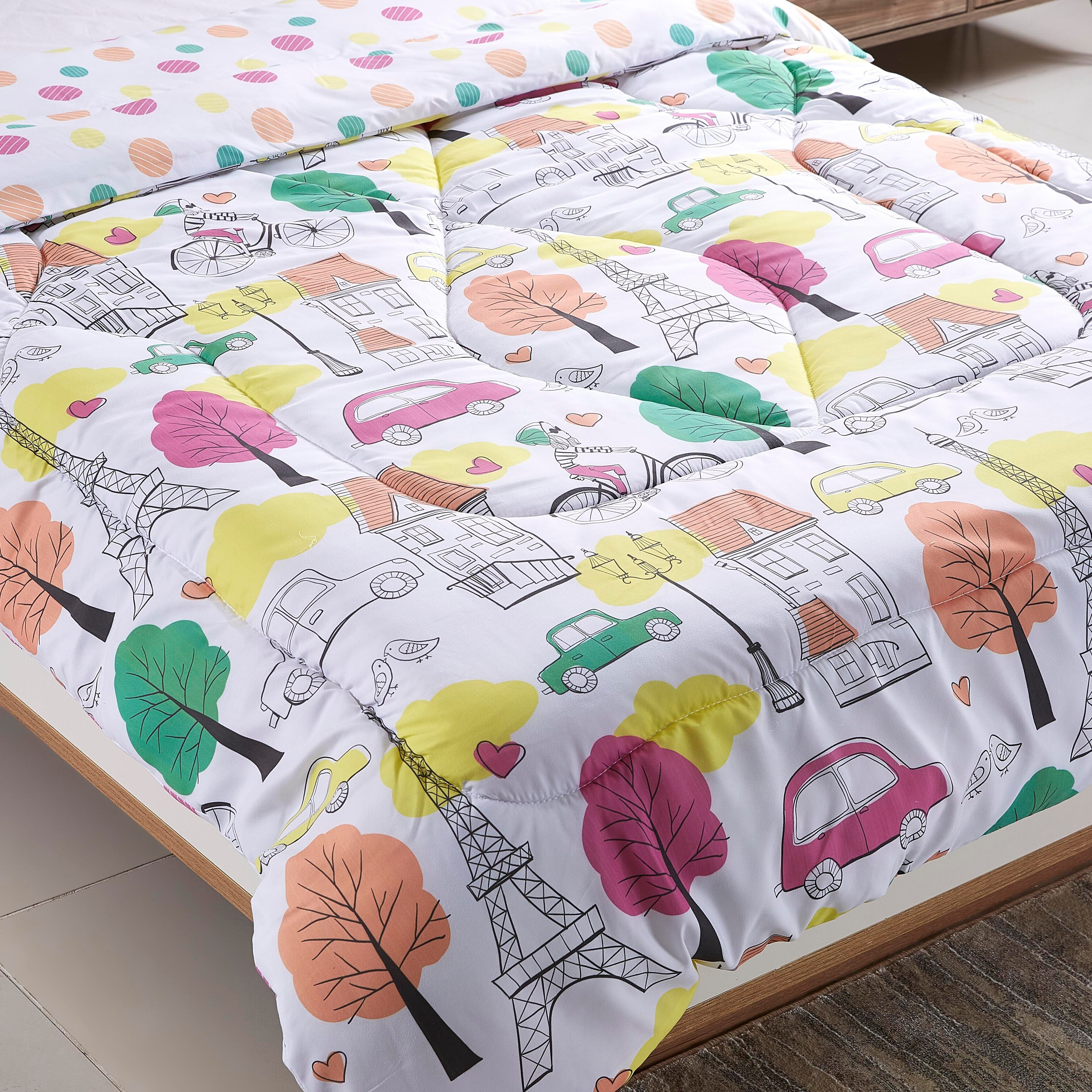 طقم لحاف مزدوج من قطعتين بطبعات رقمية باريس من موديش- 160x220 سم-hbxhomeware-hbxkidsandyouth-image-3
