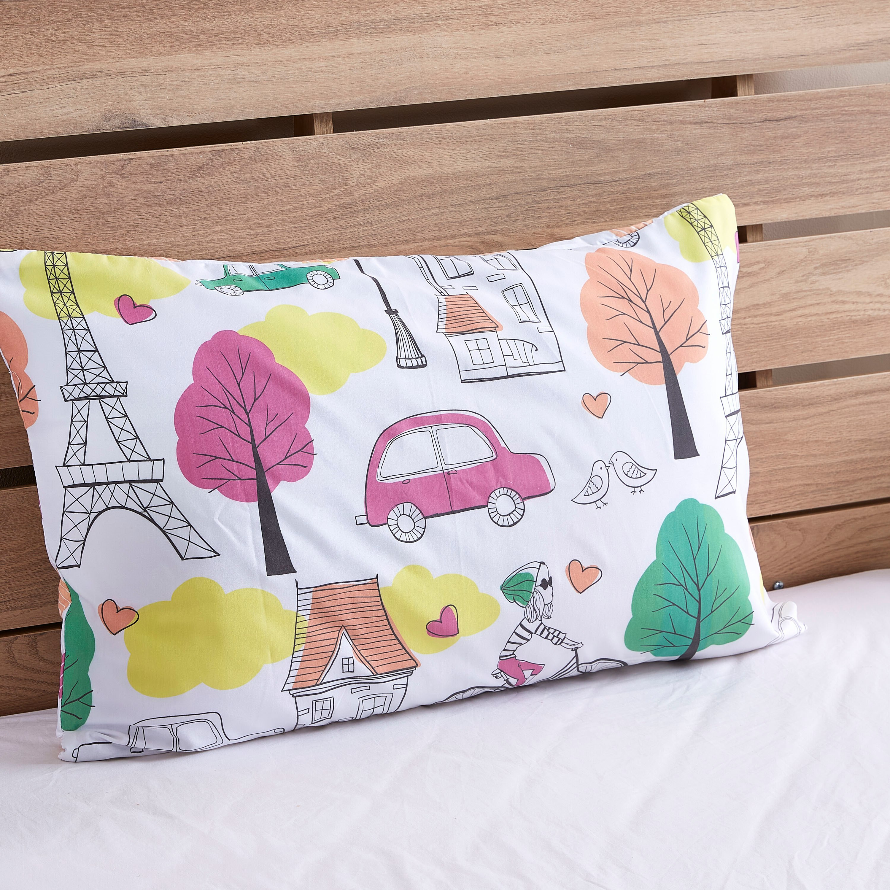 طقم لحاف مزدوج من قطعتين بطبعات رقمية باريس من موديش- 160x220 سم-hbxhomeware-hbxkidsandyouth-image-4
