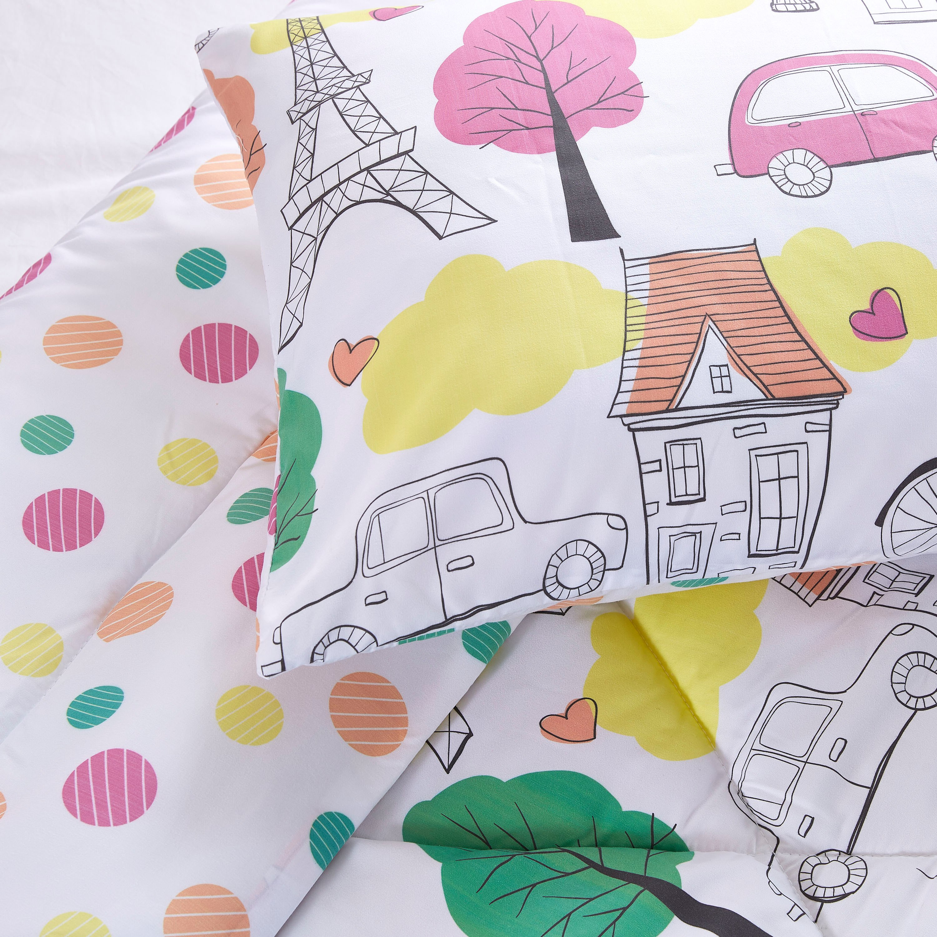 طقم لحاف مزدوج من قطعتين بطبعات رقمية باريس من موديش- 160x220 سم-hbxhomeware-hbxkidsandyouth-image-5