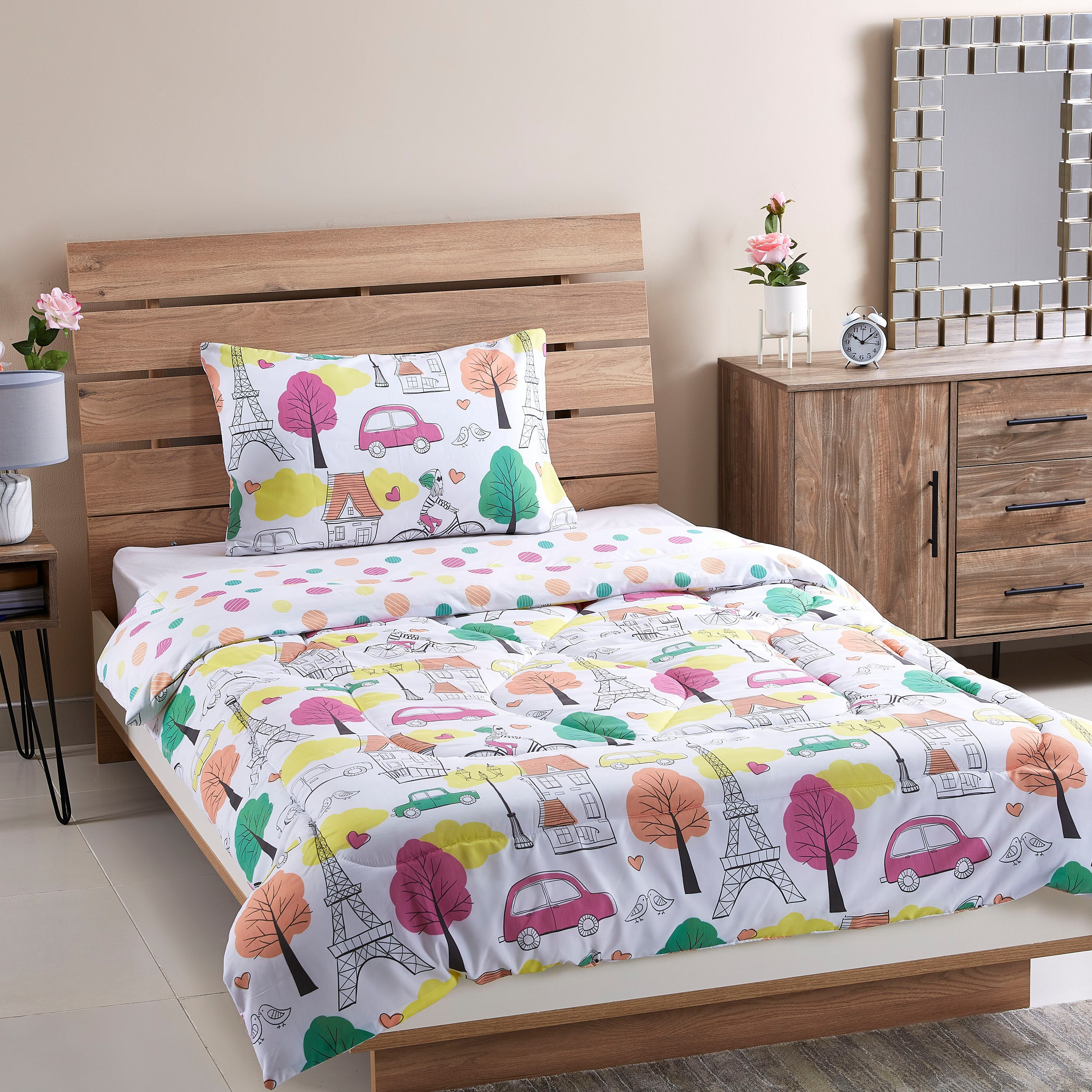 طقم لحاف مزدوج من قطعتين بطبعات رقمية باريس من موديش- 160x220 سم-hbxhomeware-hbxkidsandyouth-image-6