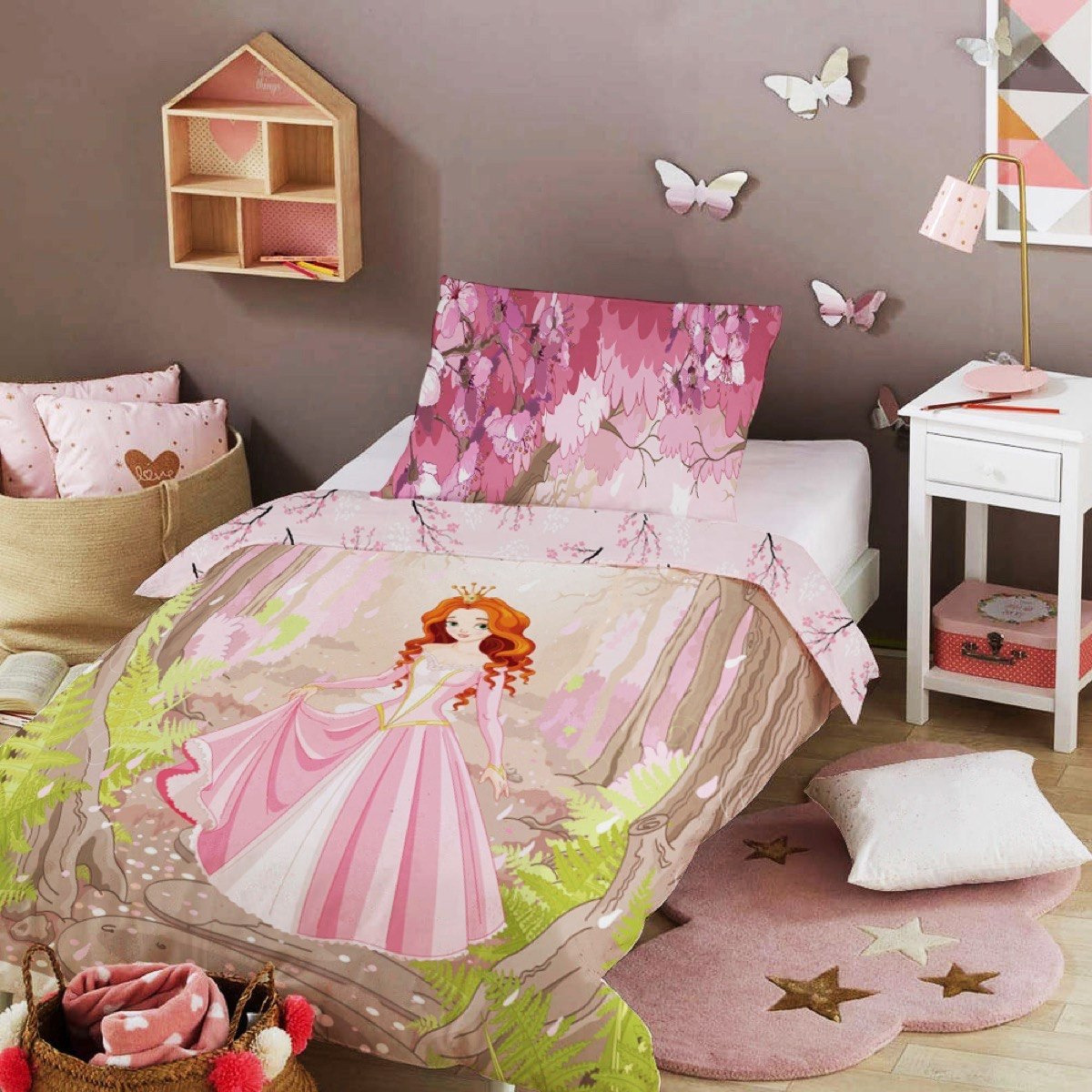 طقم ألحفة وبياضات ساتن بطبعات برنسيس ديجيتال 2 قطع من جوي- 135x220 سم-hbxhomeware-hbxkidsandyouth-image-1