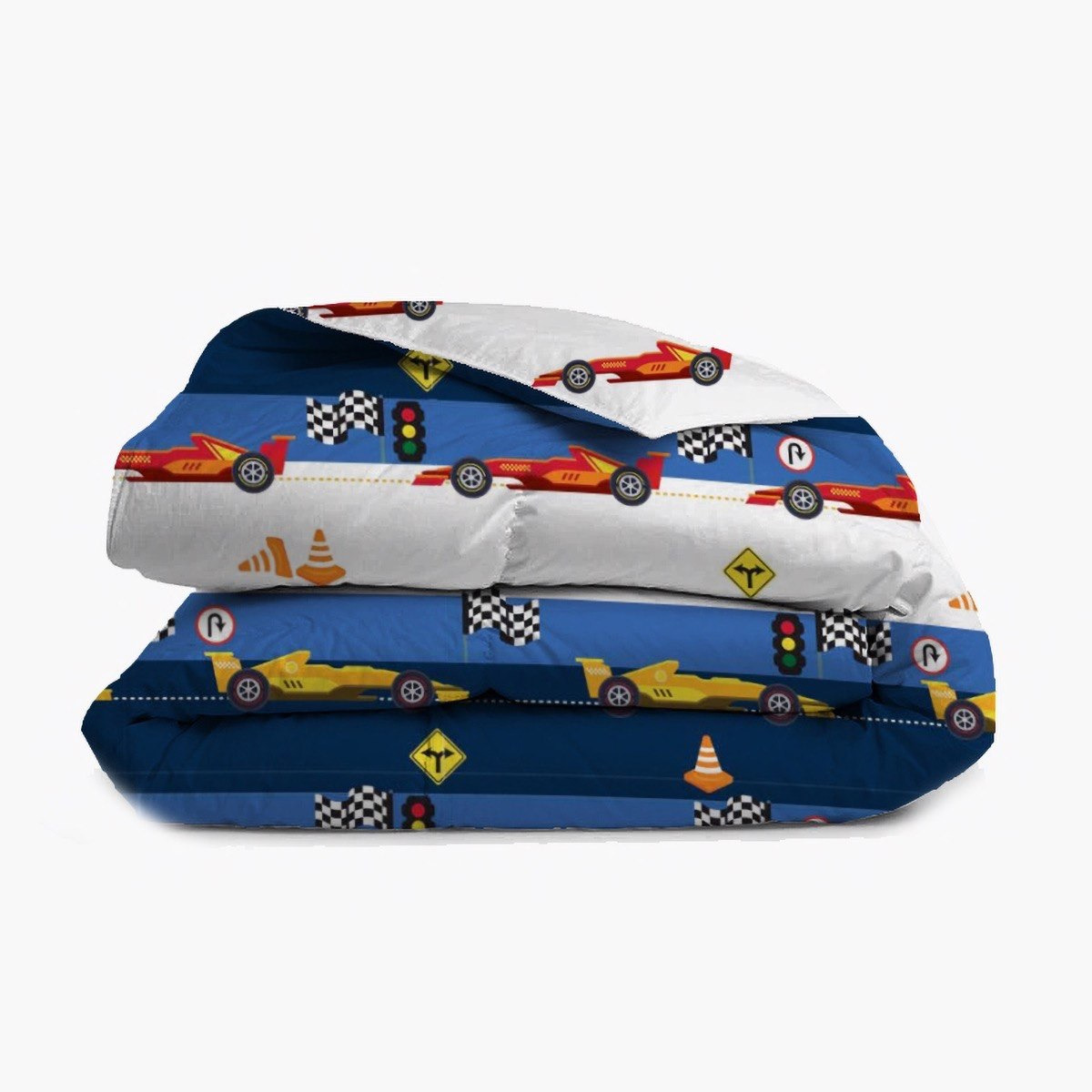 طقم لحاف ساتان بطبعات سيّارات رقمية من قطعتين من جوي- 135x220 سم-hbxhomeware-hbxkidsandyouth-image-2