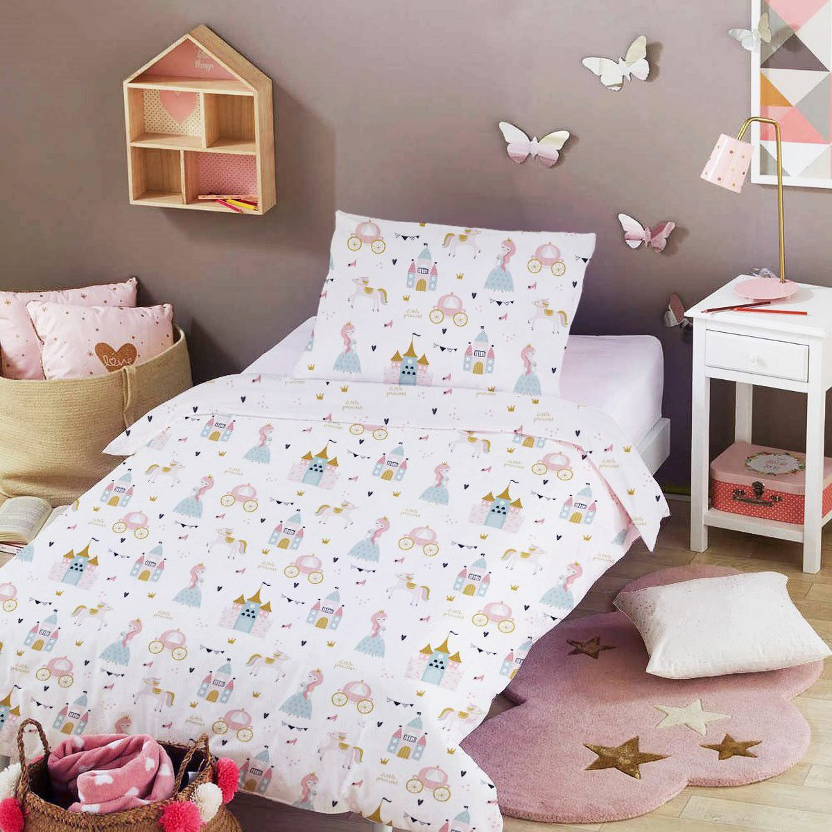 طقم لحاف مزدوج بطبعات ليتل برنسيس ديجيتال- قطعتين من جوي-160x220 سم-hbxhomeware-hbxkidsandyouth-image-1