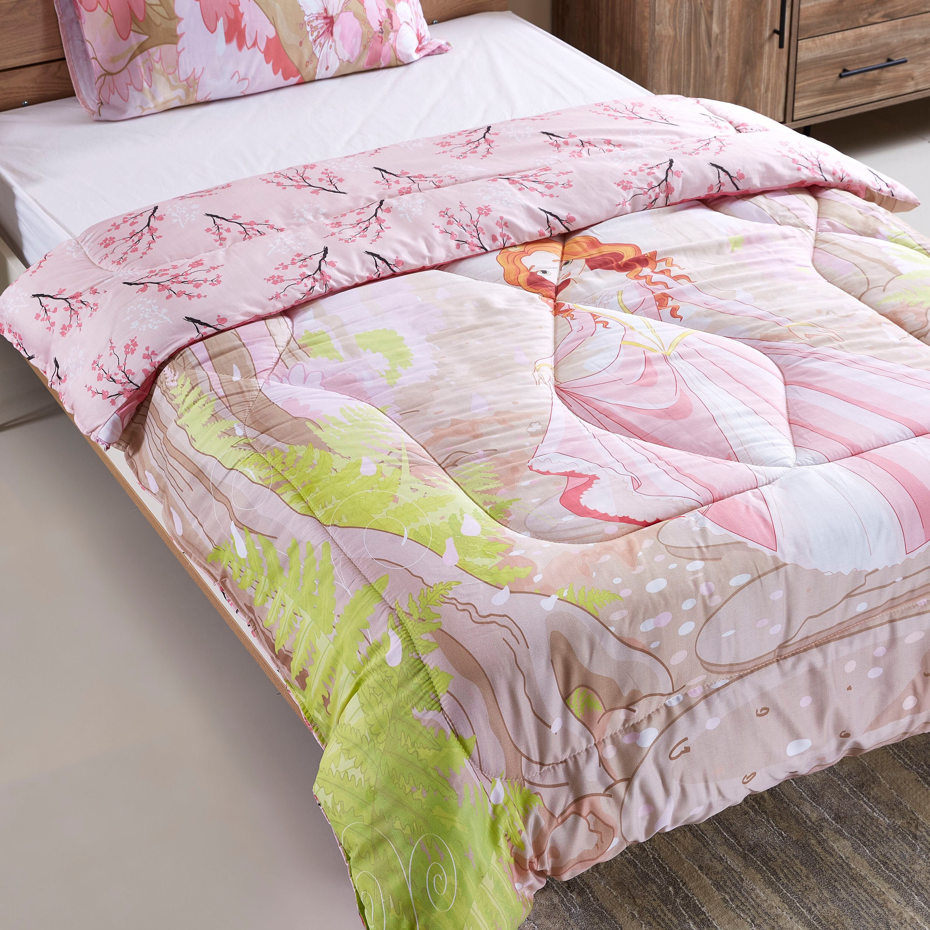 طقم لحاف ساتان بطبعات برنسيس رقمية من قطعتين من جوي -160x220 سم-hbxhomeware-hbxkidsandyouth-image-4