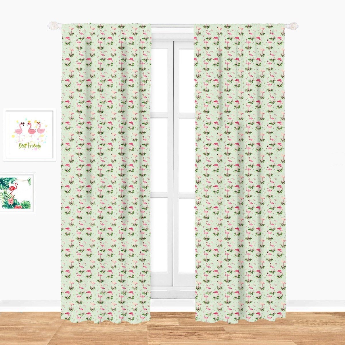 زوج ستائر بطبعات فلامنجو رقمية من موديش  - 140x240 سم-hbxhomeware-hbxkidsandyouth-image-1