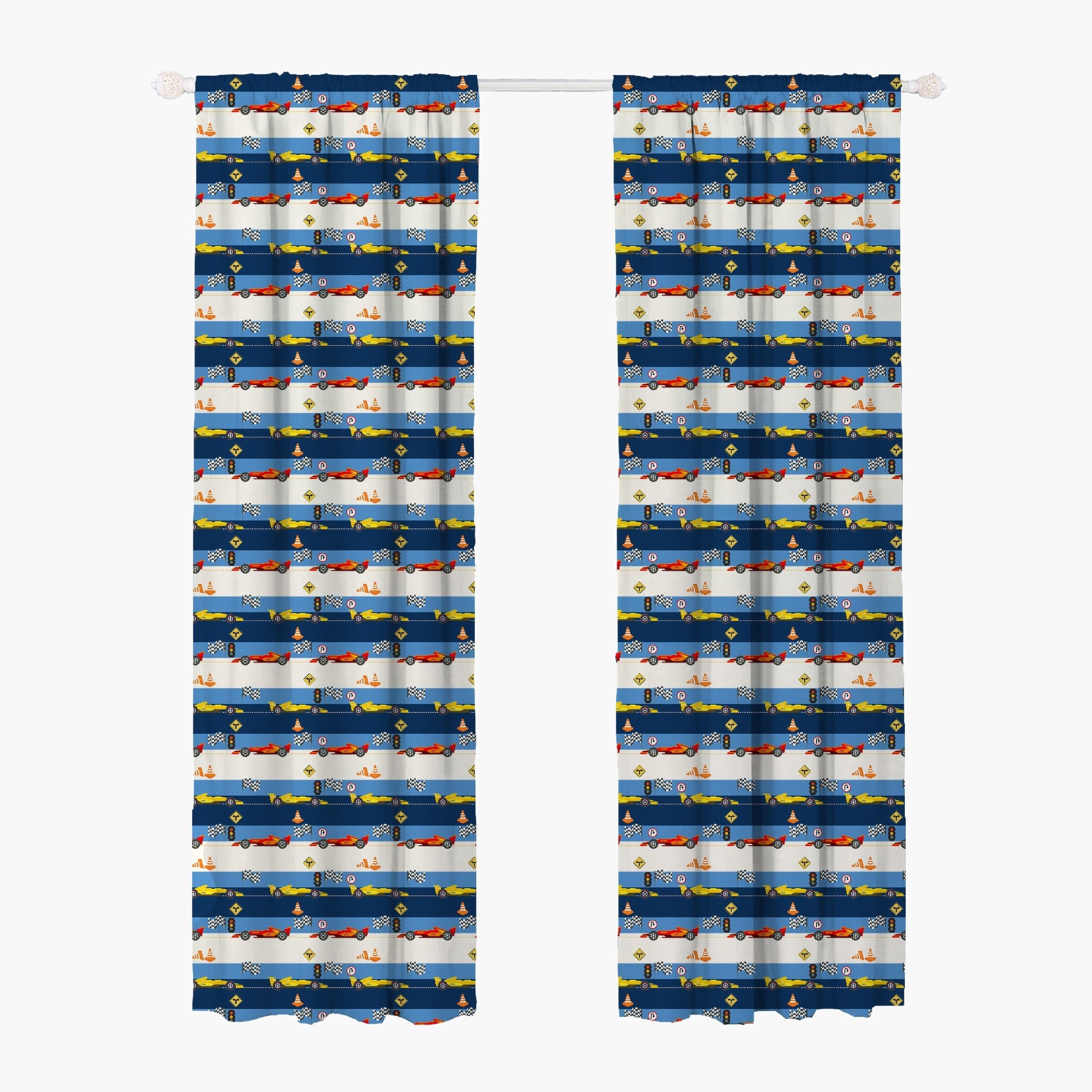 زوج ستائر بطبعات سيارات رقمية من جوي - 140x240 سم-hbxhomeware-hbxkidsandyouth-image-2