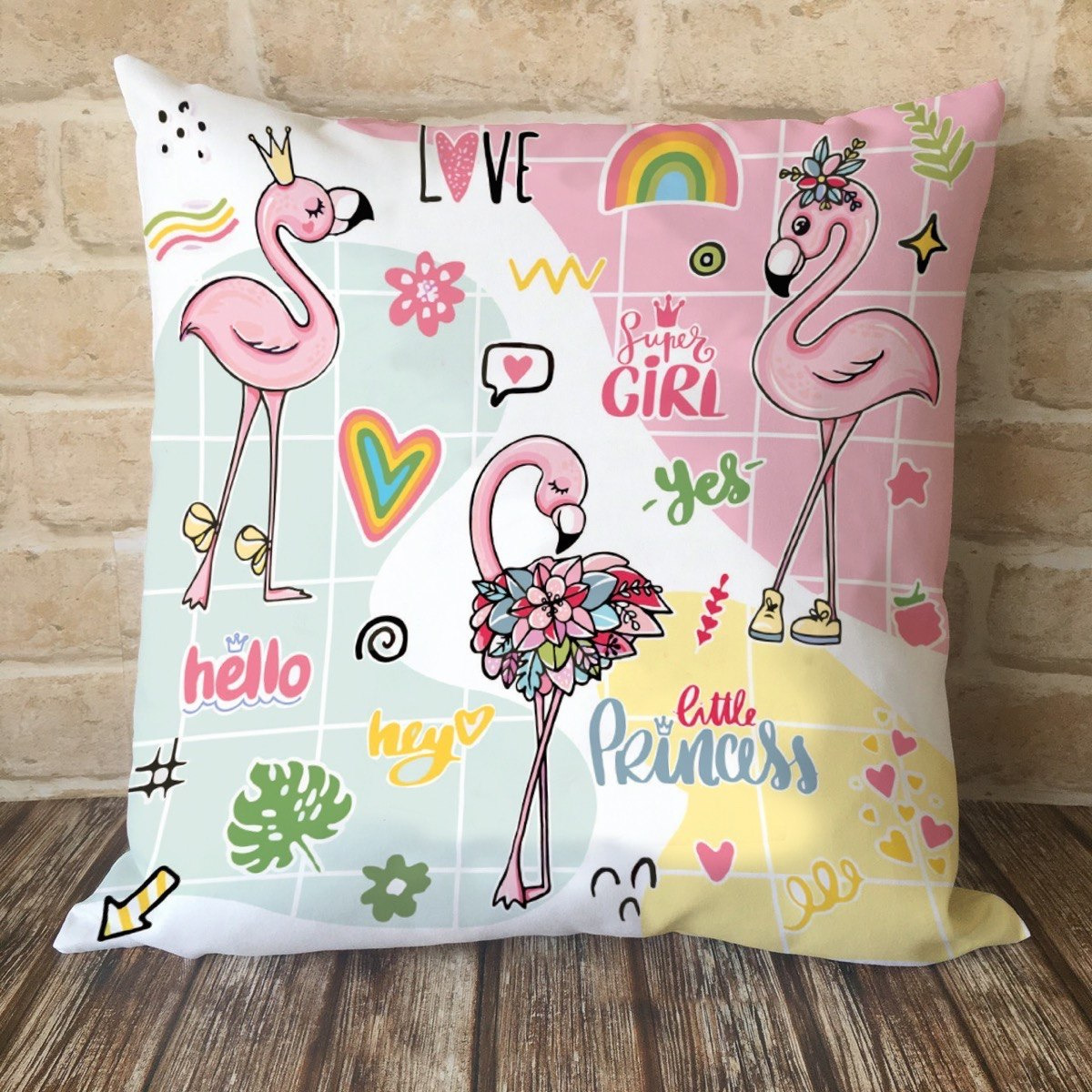 وسادة بطبعات فلامينجو رقميّة من موديش - 40x40 سم-hbxhomeware-hbxkidsandyouth-image-1