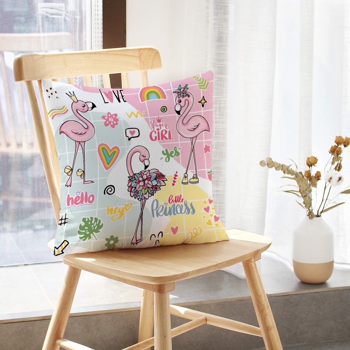 وسادة بطبعات فلامينجو رقميّة من موديش - 40x40 سم-hbxhomeware-hbxkidsandyouth-image-3