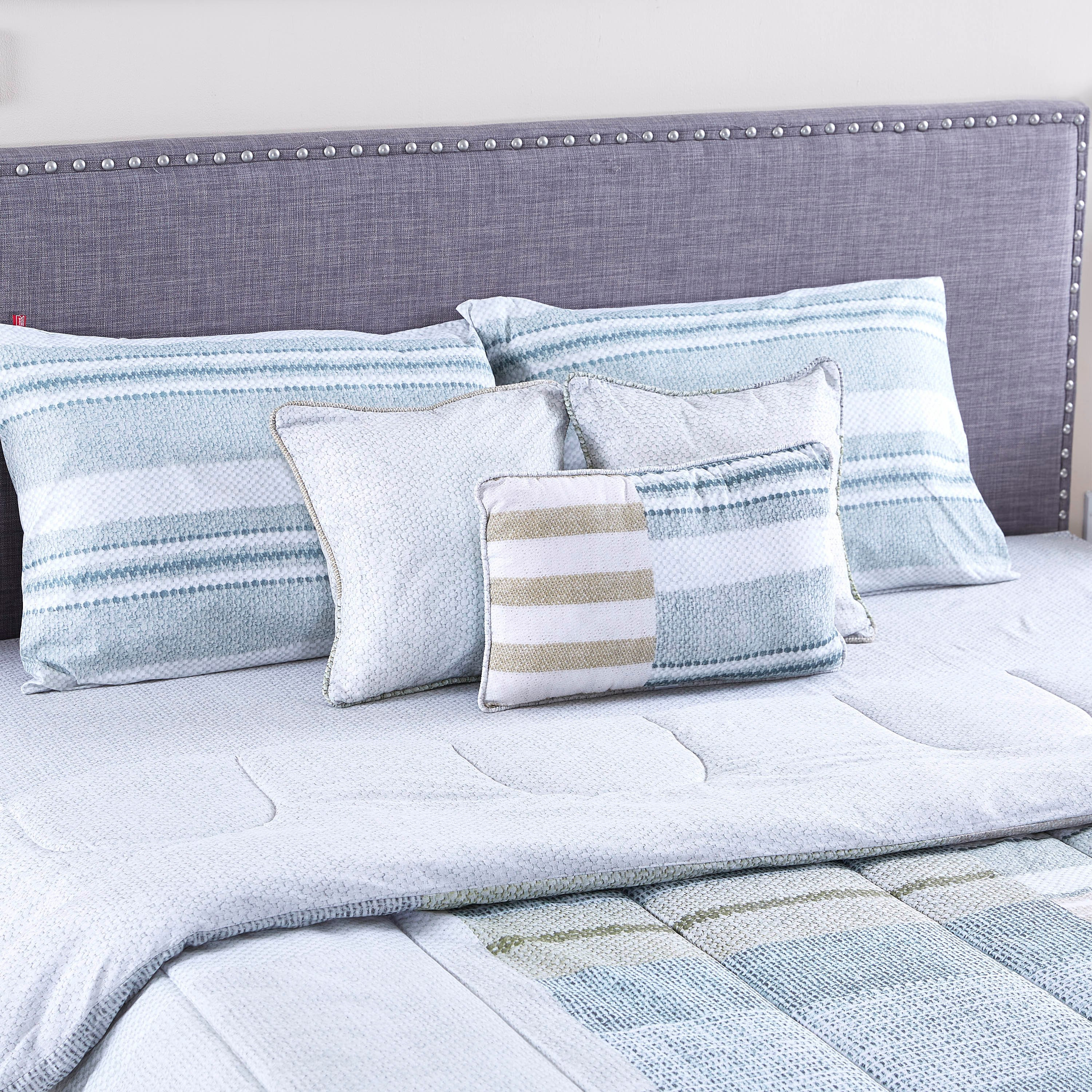 Oliver 7-Piece Printed Cotton King BIAB Comforter Set - 220x240 cm-hbxhomeware-bedding-bedinabag-image-2