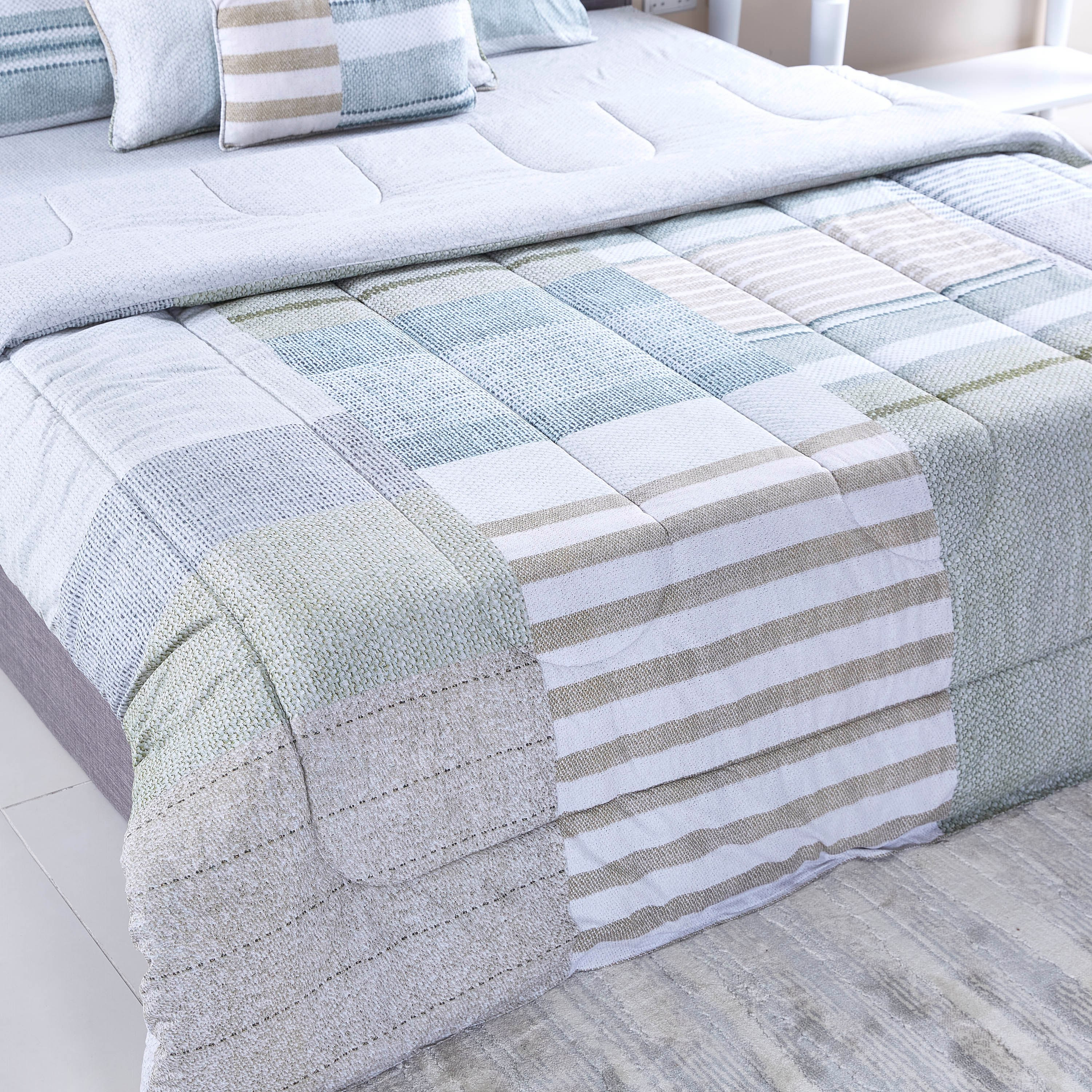 Oliver 7-Piece Printed Cotton King BIAB Comforter Set - 220x240 cm-hbxhomeware-bedding-bedinabag-image-7