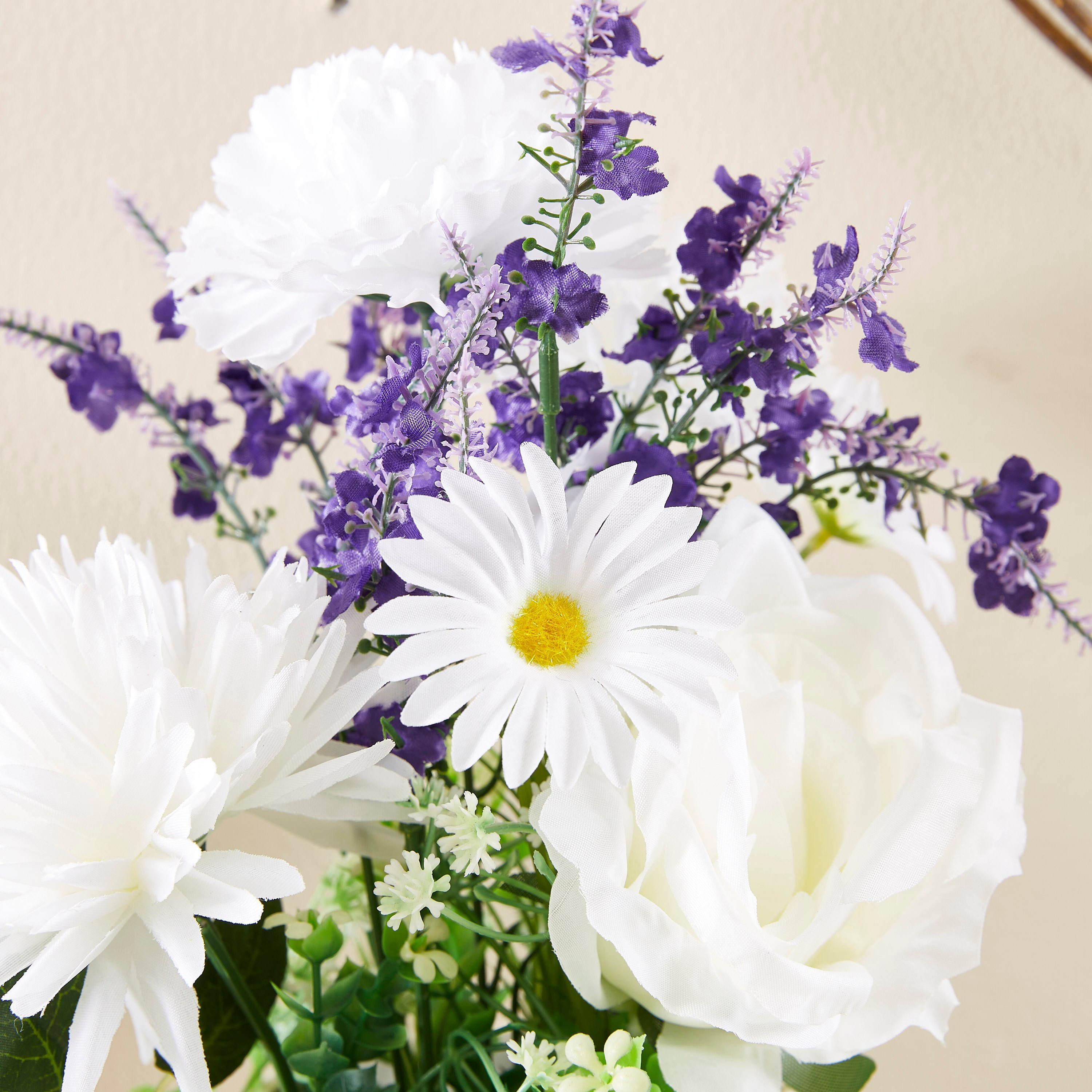 باقة زهور مختلطة بوليستر من ليدا - 28 سم-hbxdecorandfurnishings-homeaccessories-artificialflowersandplants-image-2