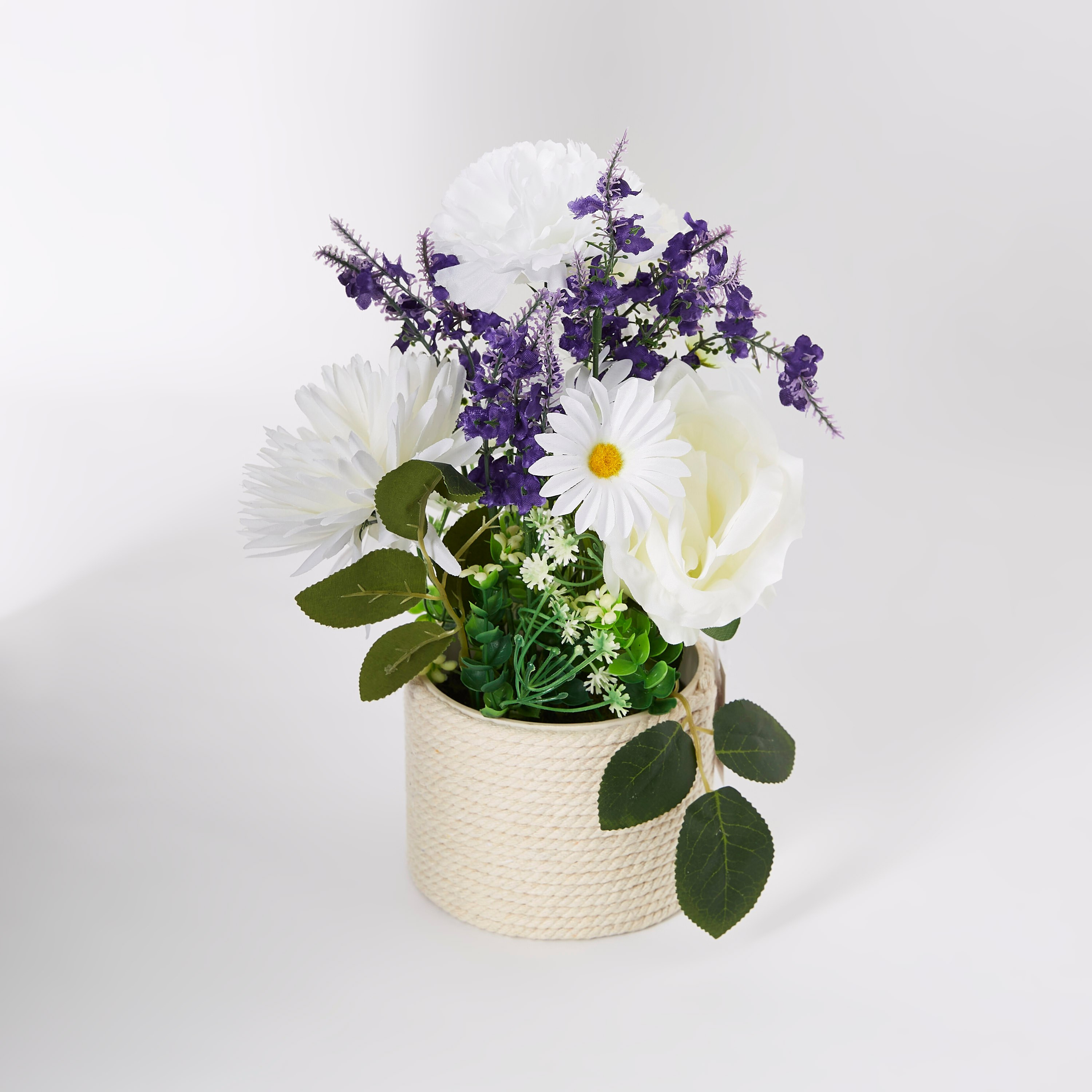باقة زهور مختلطة بوليستر من ليدا - 28 سم-hbxdecorandfurnishings-homeaccessories-artificialflowersandplants-image-5
