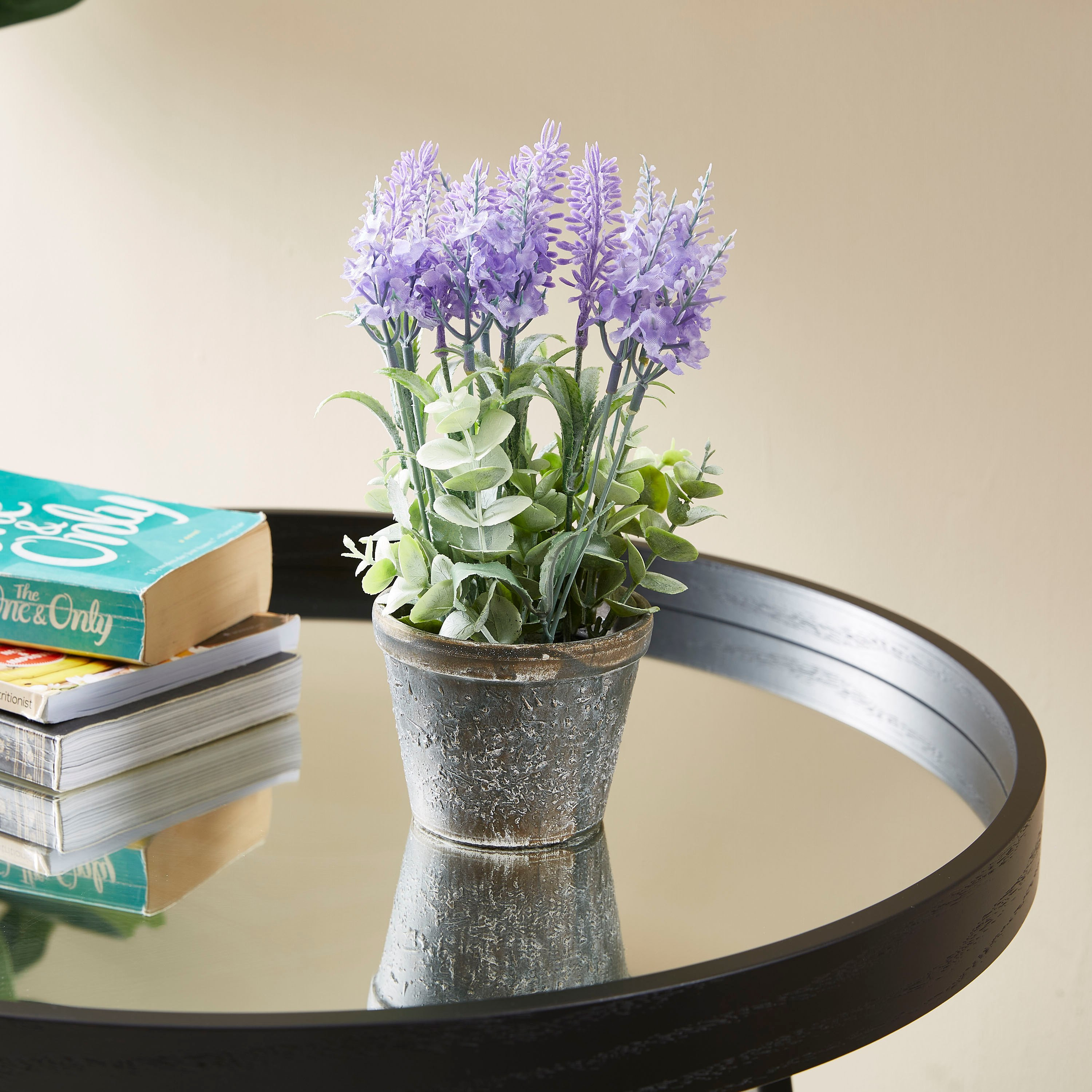 باقة زهور لافندر بوليستر من ليدا - 24 سم-hbxdecorandfurnishings-homeaccessories-artificialflowersandplants-image-1