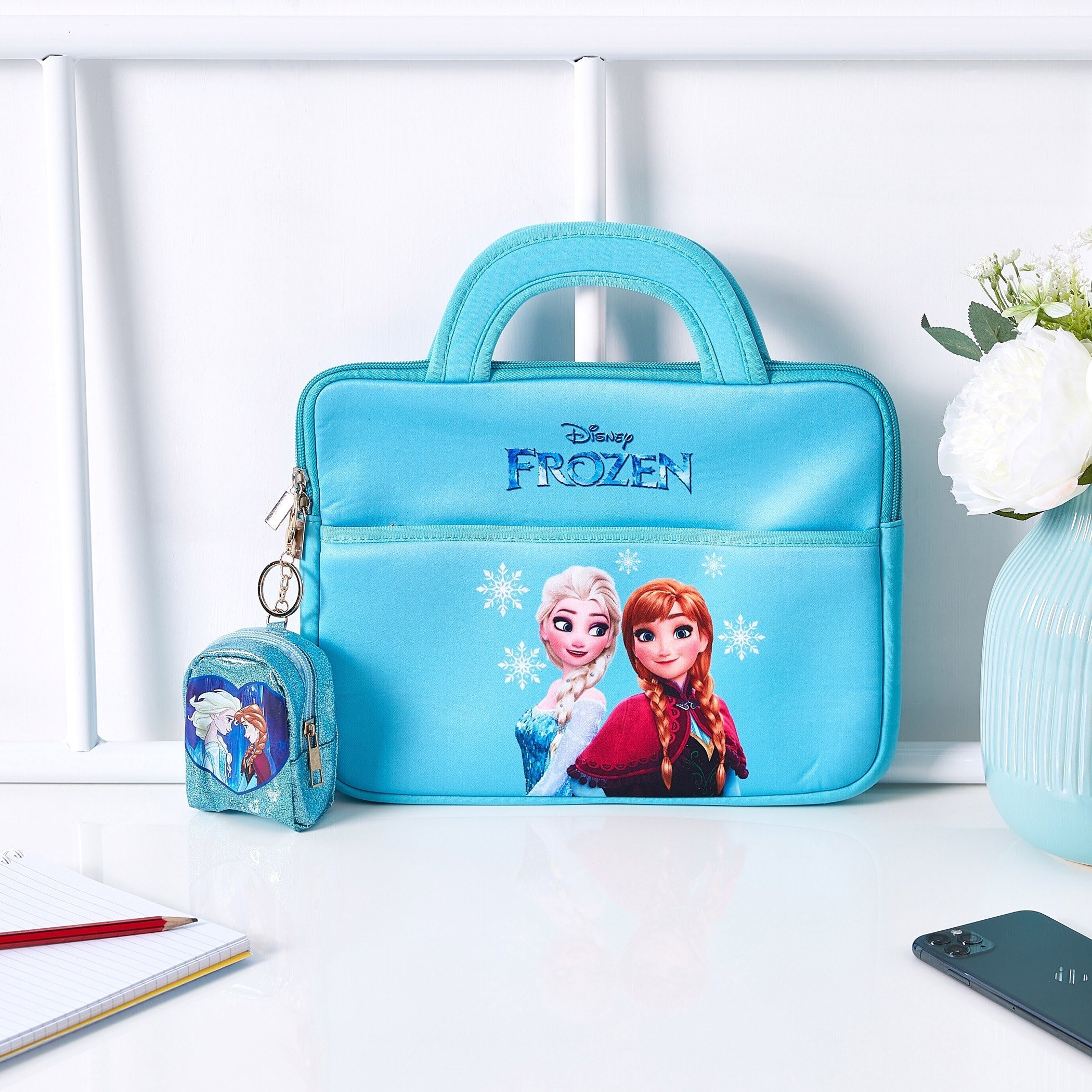 محفظة نقود بحلقة مفاتيح و شارة لامعة من فروزن - 10 سم-hbxkidsandyouth-playroom-stationery-image-5