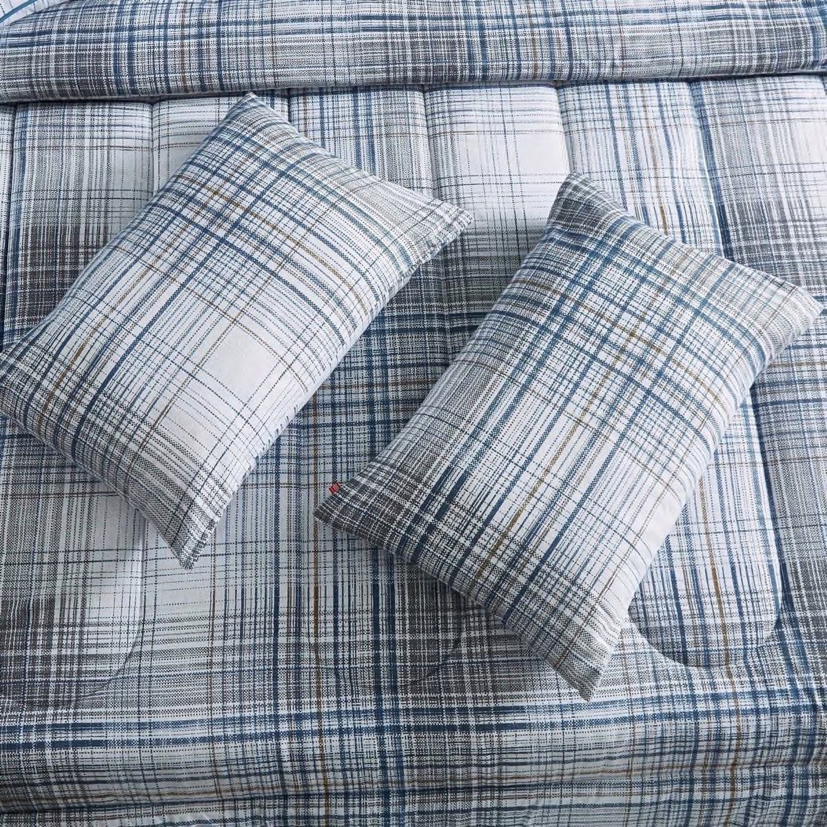 طقم لحاف كينج مزدوج قطن فلانيل 3 قطع 160x220 سم - تارتان-hbxhomeware-hbxdecorandfurnishings-image-3