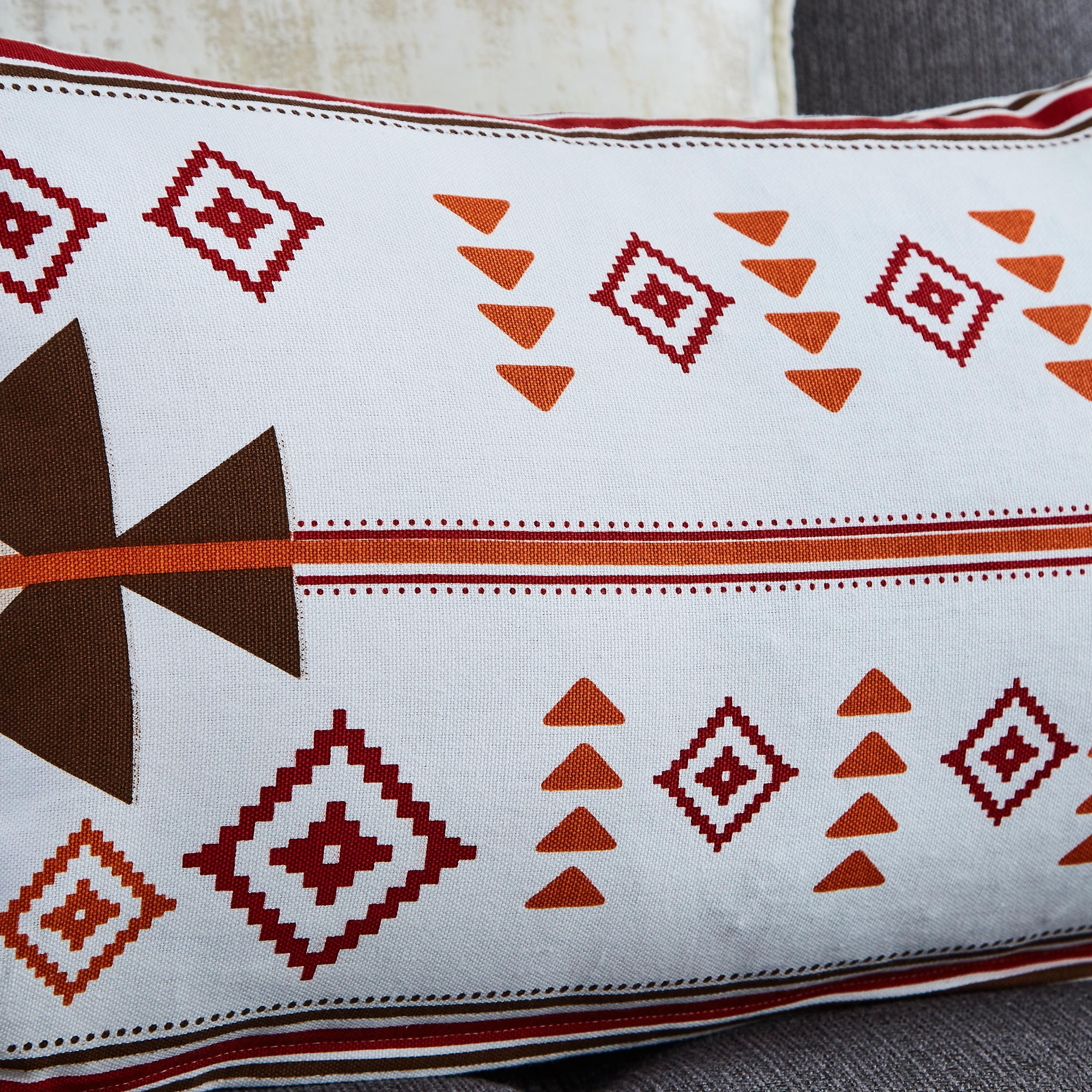 Nova Geo Cotton Printed Cushion Cover - 30x50 cm-hbxhomeware-cushionsandcovers-cushioncovers-image-2