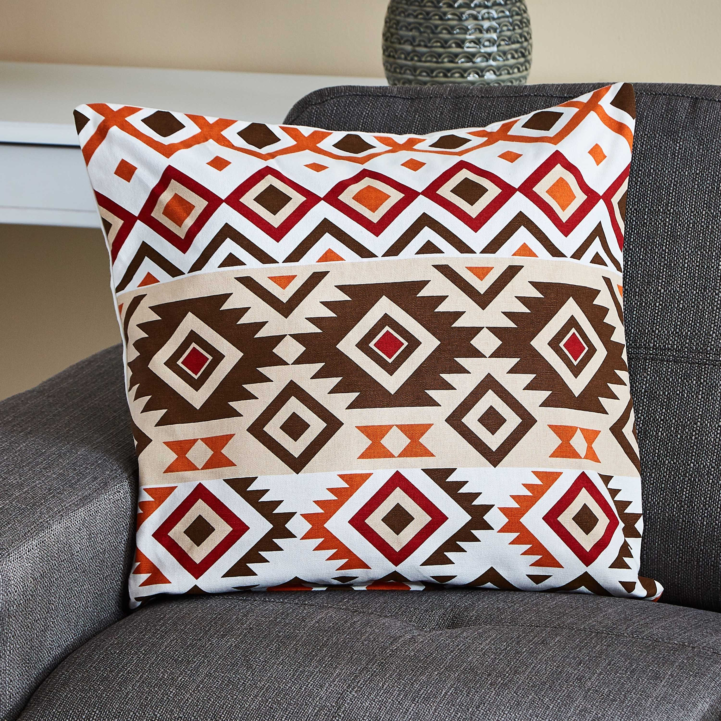 Nova Geo Cotton Printed Cushion Cover - 50x50 cm-hbxhomeware-cushionsandcovers-cushioncovers-image-1