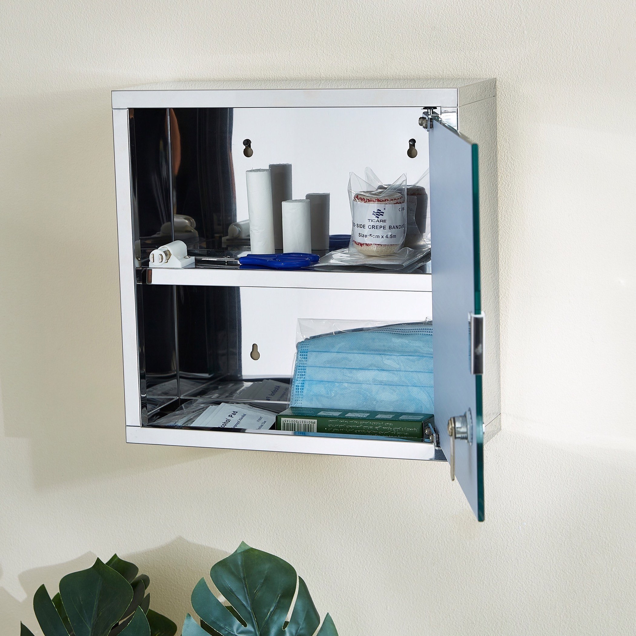 Care Steel Mirror Medicine Cabinet - 31x13x31cm-PROMO_HB_AE_B1G1_250925-image-2