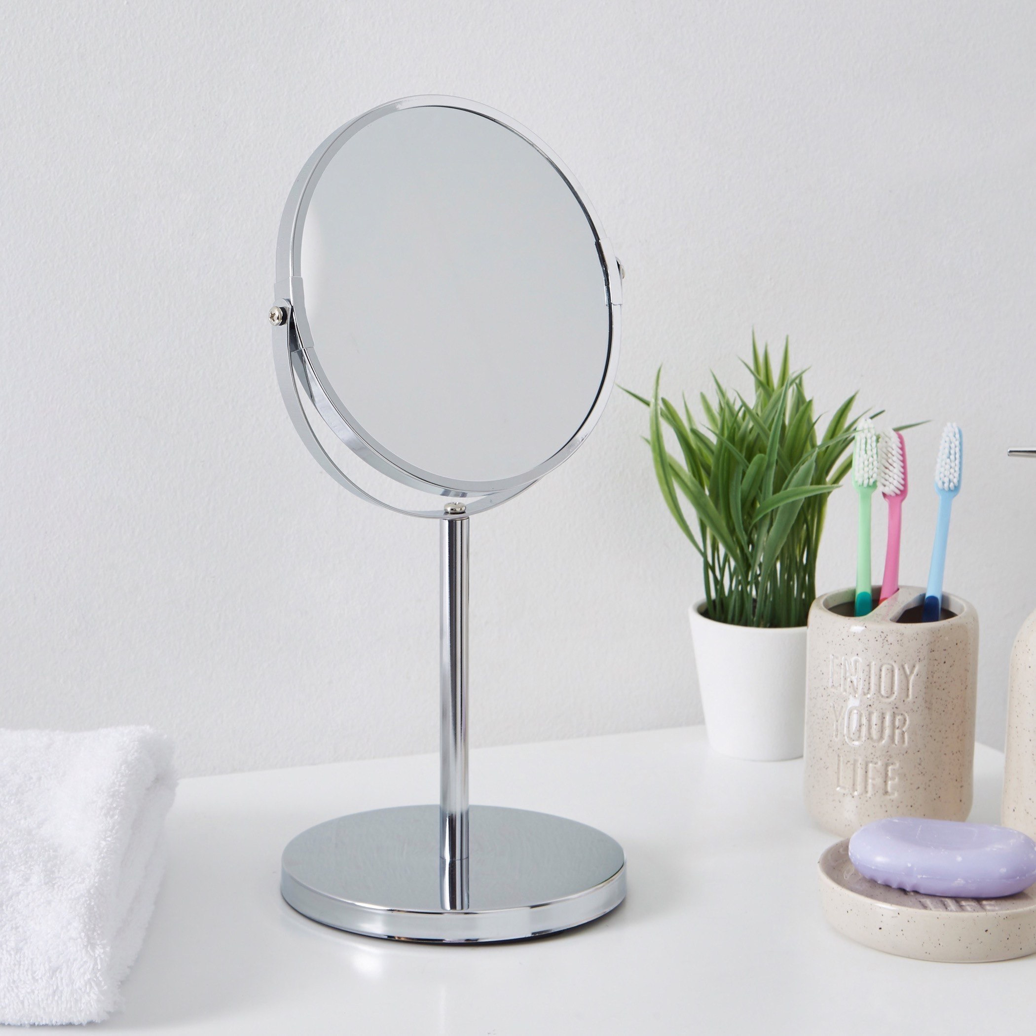 Ailena Double Sided  2X Table Mirror - 17 cm-hbxdecorandfurnishings-homeaccessories-novelties-image-1