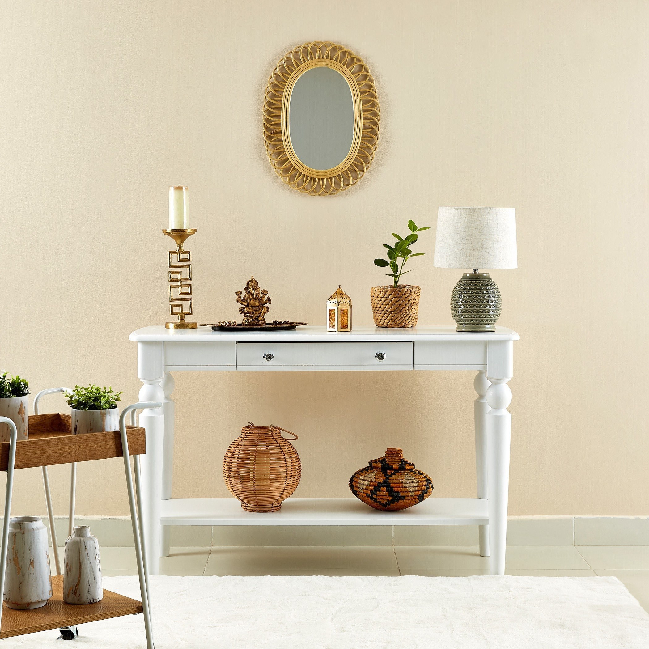 حامل شموع صغيرة بتصميم جانيشا من البولي ريزين من مينيرفا - 16 سم-hbxlivingroom-decorandaccessories-candleholders-image-5