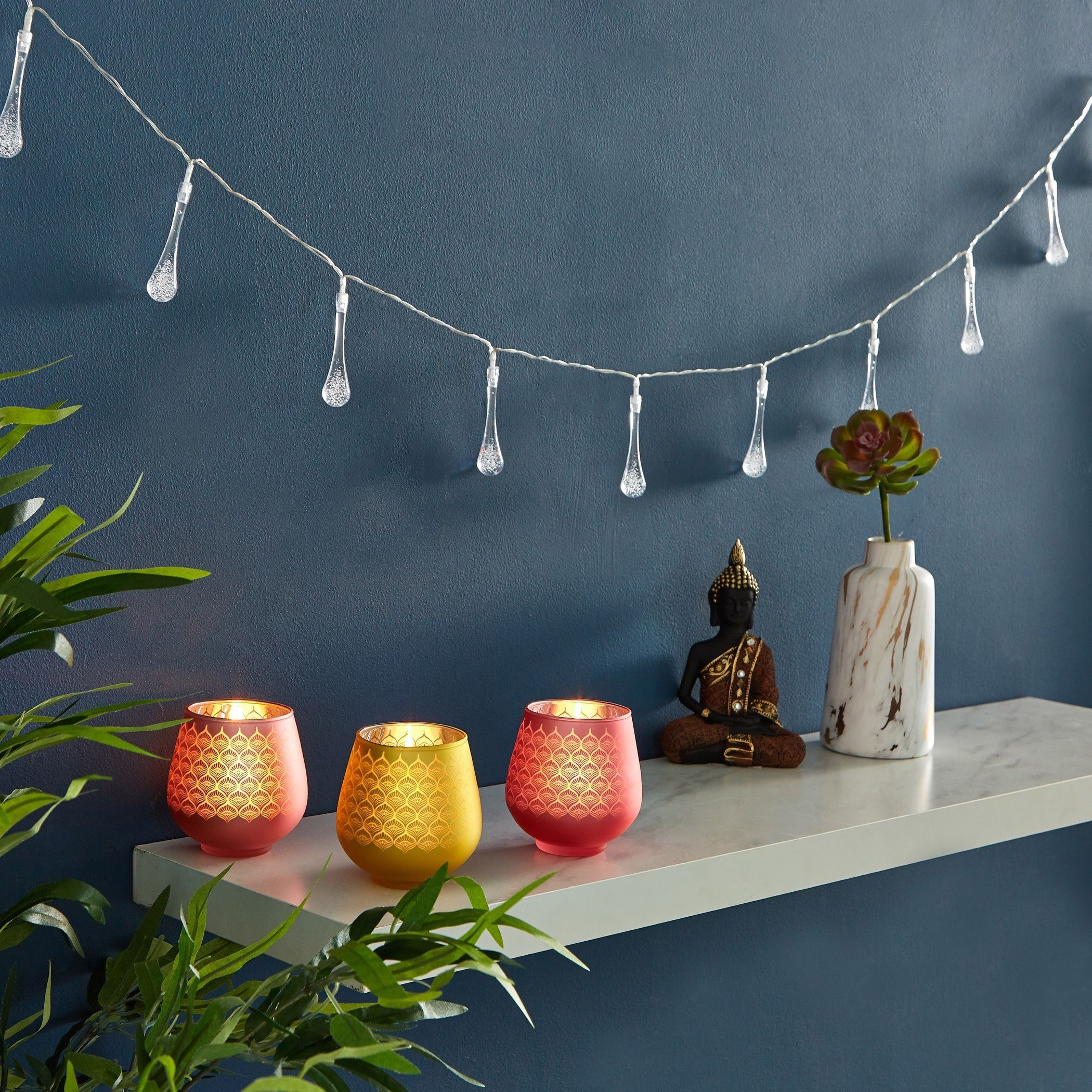 طقم حامل شموع صغيرة فوتيف زجاجي طاووس 3 قطع من مينيرفا-hbxlivingroom-decorandaccessories-candleholders-image-5