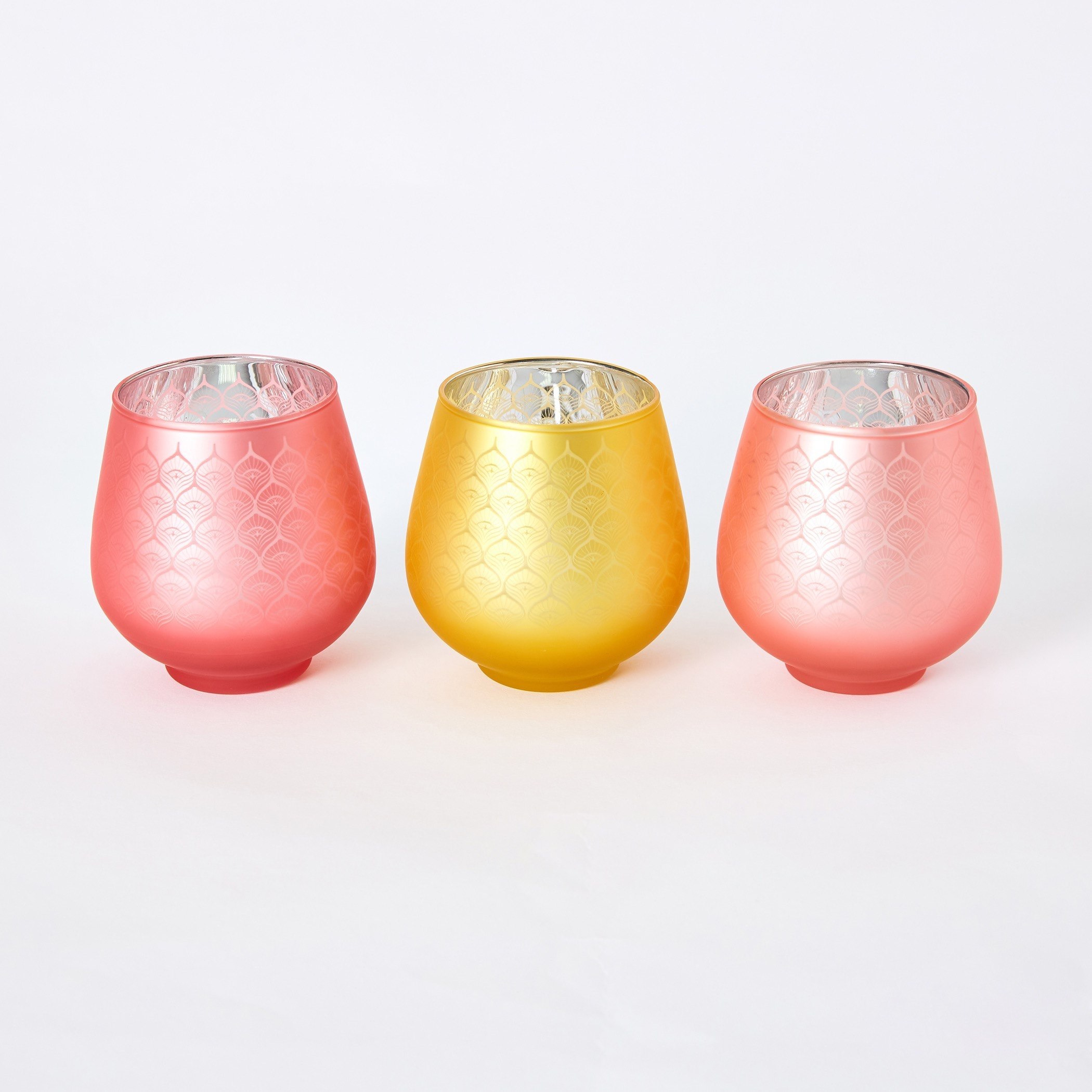طقم حامل شموع صغيرة فوتيف زجاجي طاووس 3 قطع من مينيرفا-hbxlivingroom-decorandaccessories-candleholders-image-6