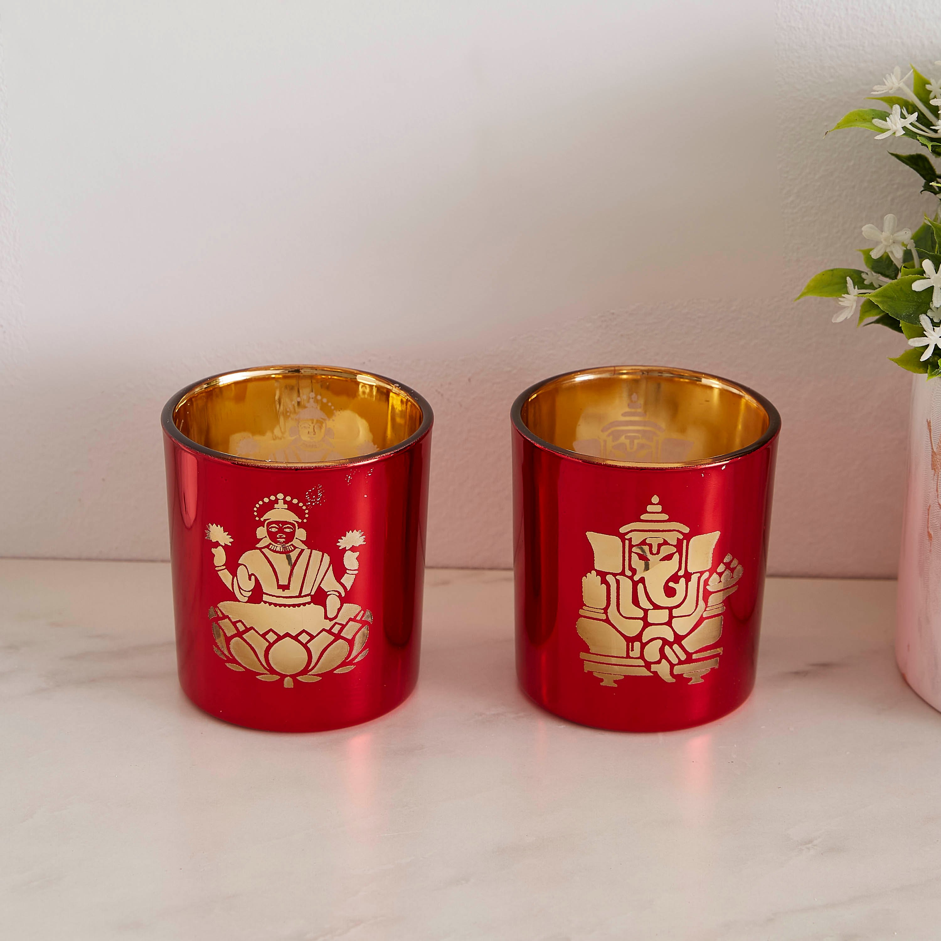حامل فوتيف زجاج لاكسمي غانيشا من مينيرفا - قطعتين-hbxlivingroom-decorandaccessories-candleholders-image-2