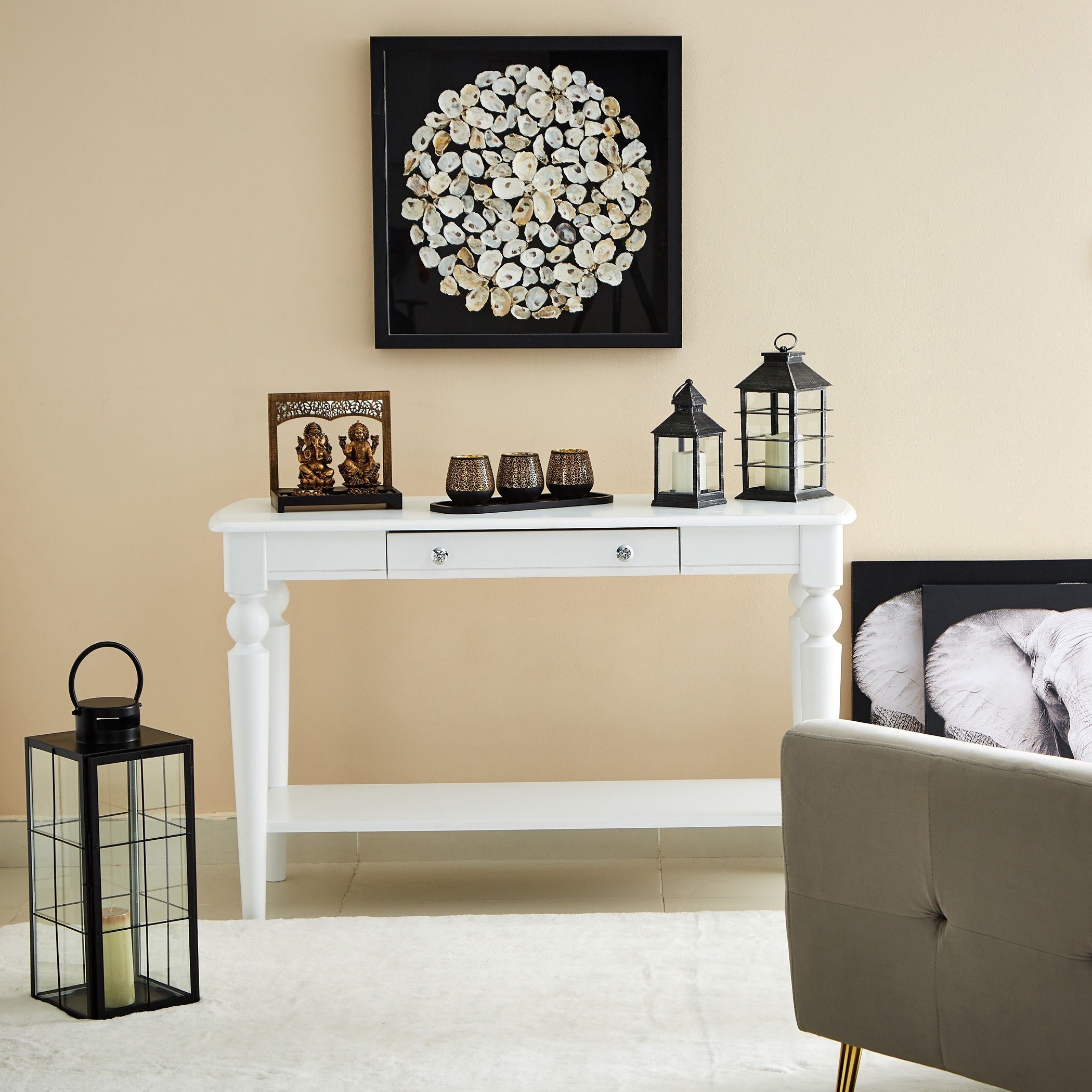 طقم حامل شموع فوتيف زجاجي متموّج مع صينيّة من مينيرفا - 3 قطع-hbxlivingroom-decorandaccessories-candleholders-image-5