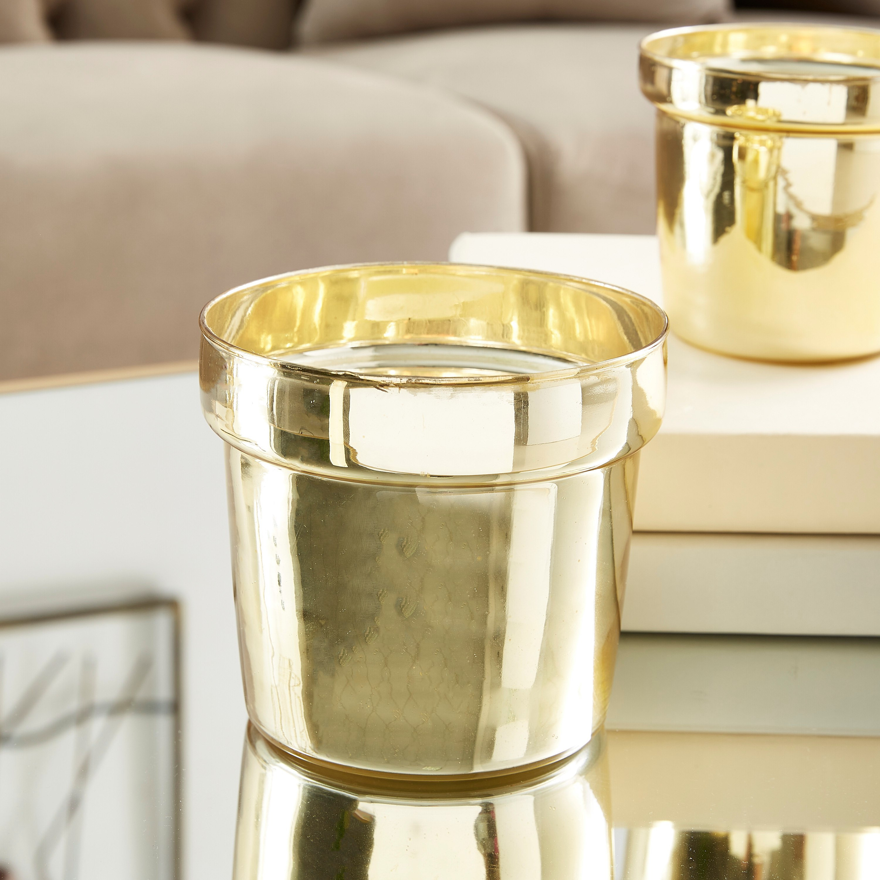 Hannah Lacquered Glass Votive Holder - 12 cm-hbxlivingroom-decorandaccessories-candleholders-image-1