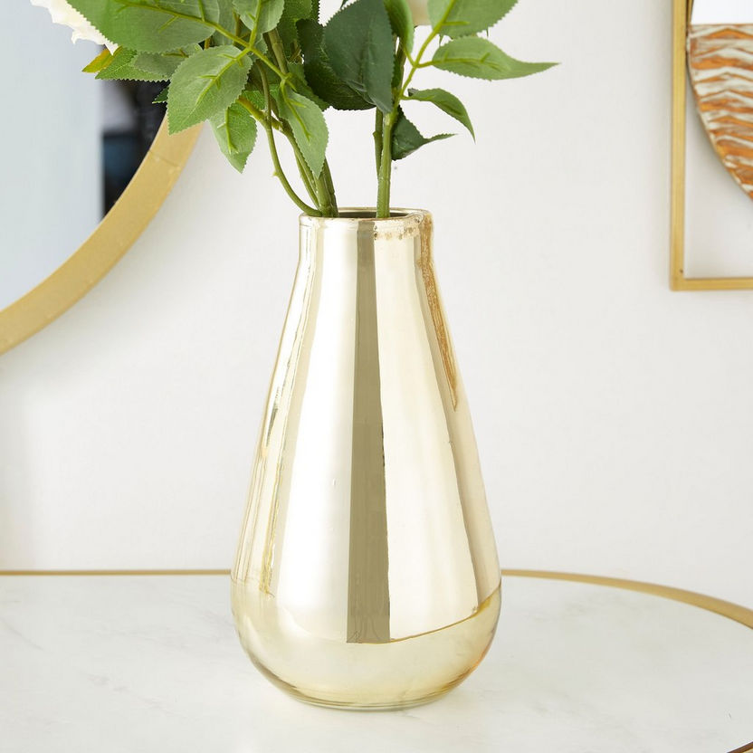 Hannah Funnel Lacquered Glass Vase-Vases-image-0