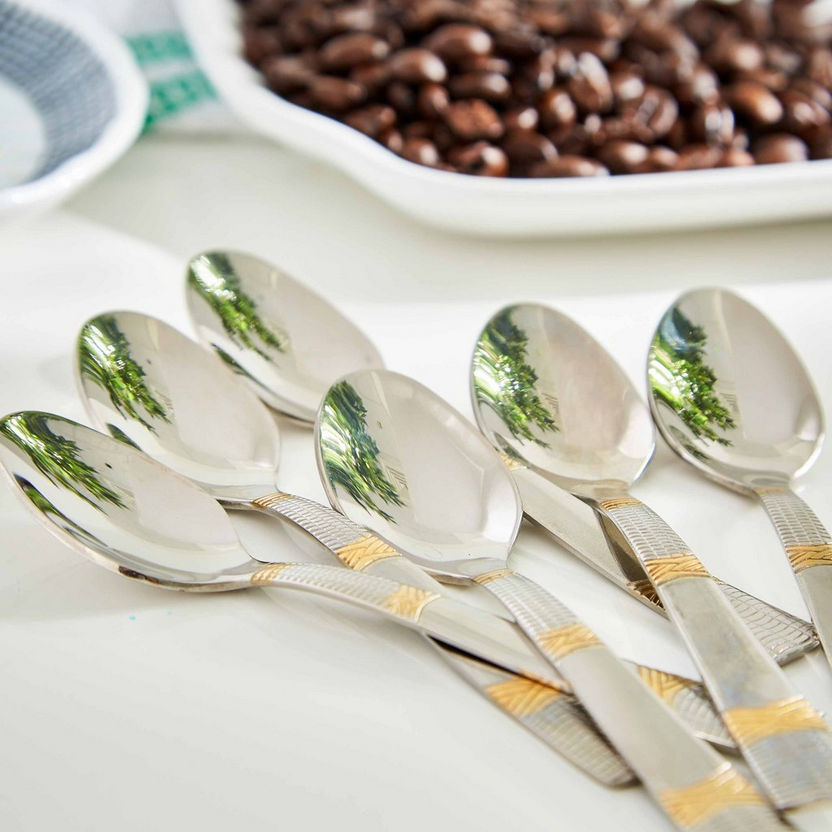 Casa Stainless Steel Mocha Spoon - Set of 6-Cutlery-image-1