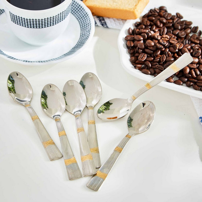 Casa Stainless Steel Mocha Spoon - Set of 6-Cutlery-image-2