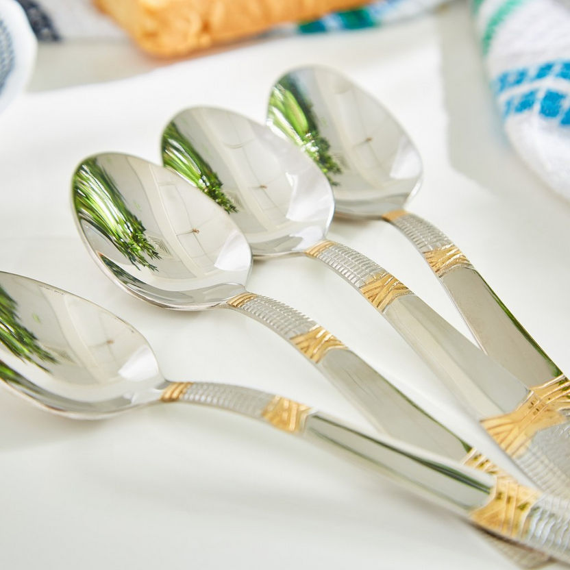 Casa Stainless Steel Teaspoon - Set of 4-Cutlery-image-1