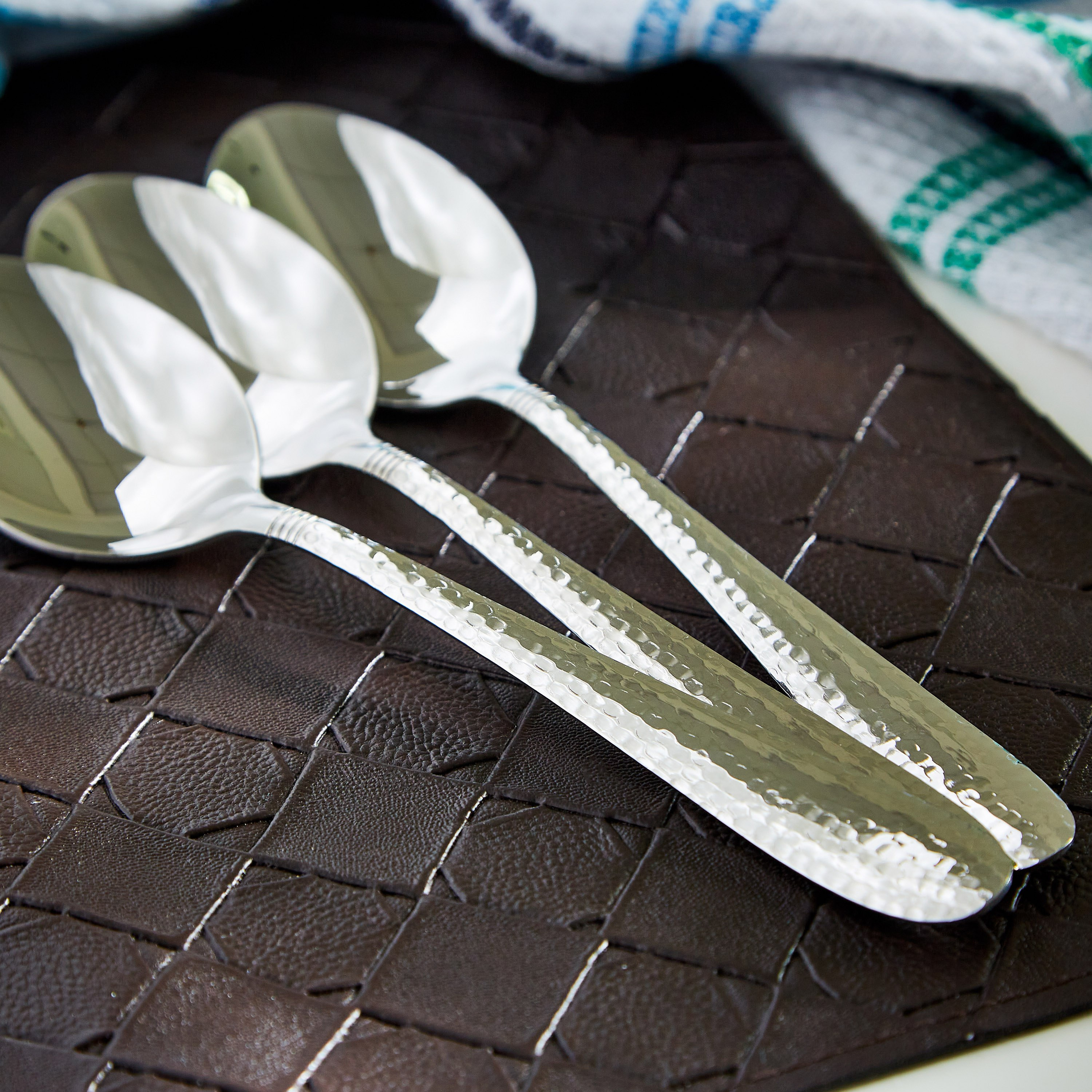 Hammered Stainless Steel Tablespoon - Set of 3-hbxhomeware-hbxkitchen-image-2