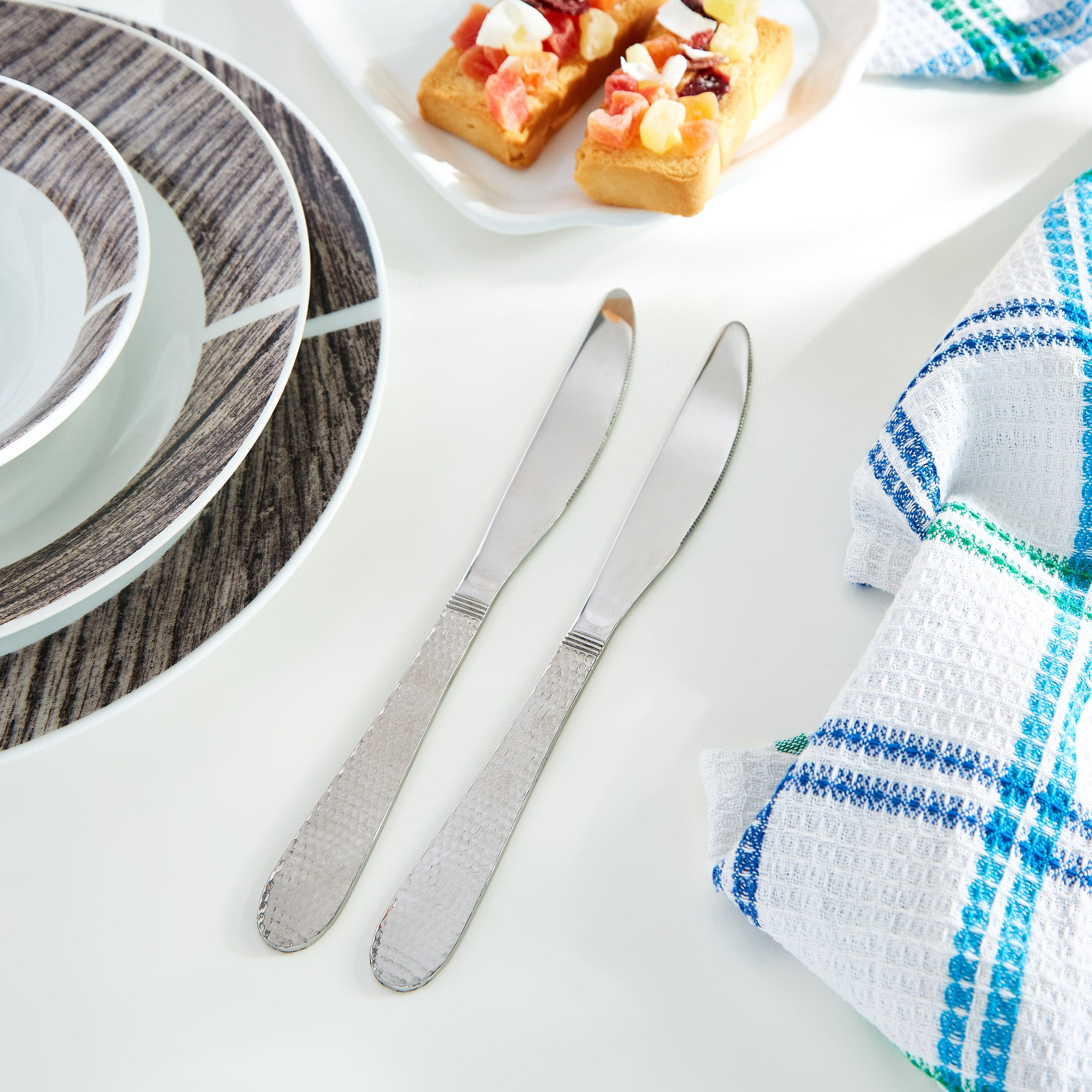 Hammered Stainless Steel Table Knife - Set of 2-hbxhomeware-hbxkitchen-image-3