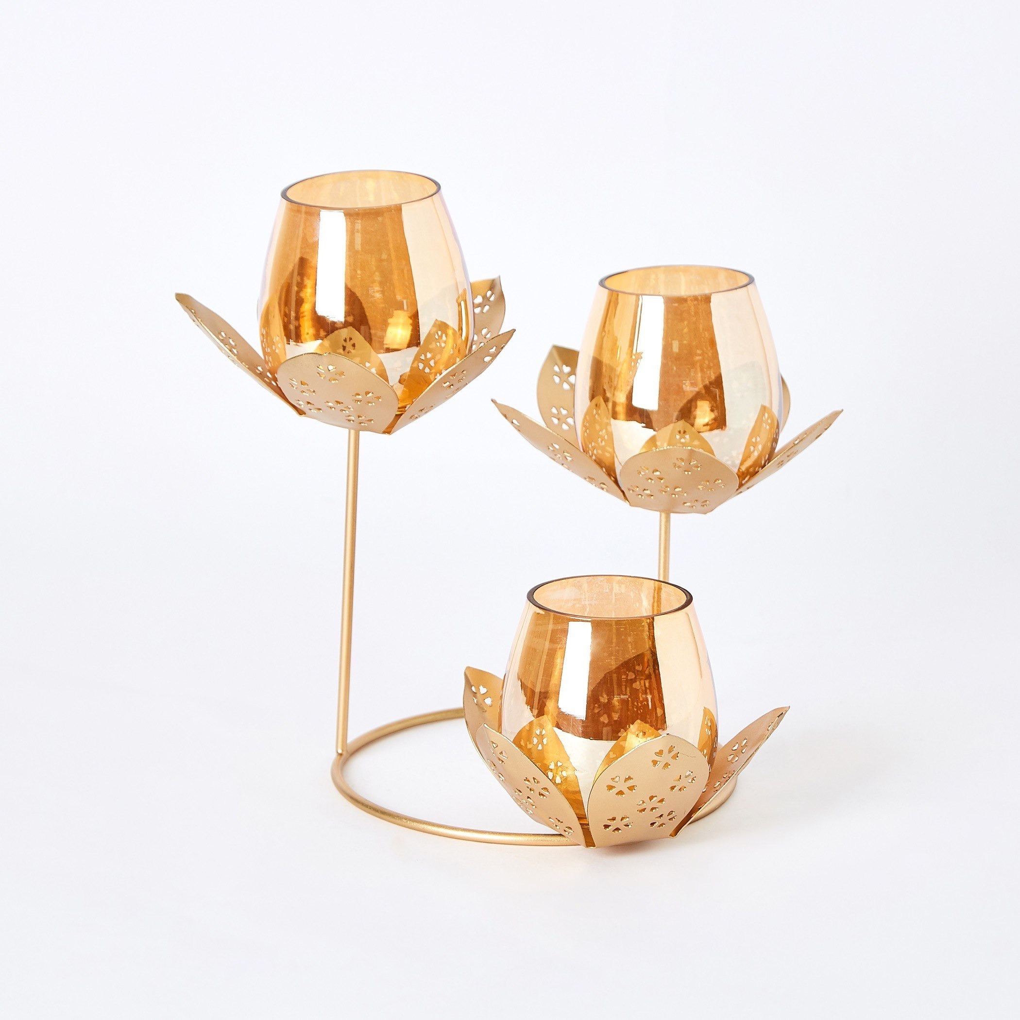 طقم حامل شموع صغيرة على شكل لوتس 3 قطع مع حامل من سمرقند-hbxlivingroom-decorandaccessories-candleholders-image-5