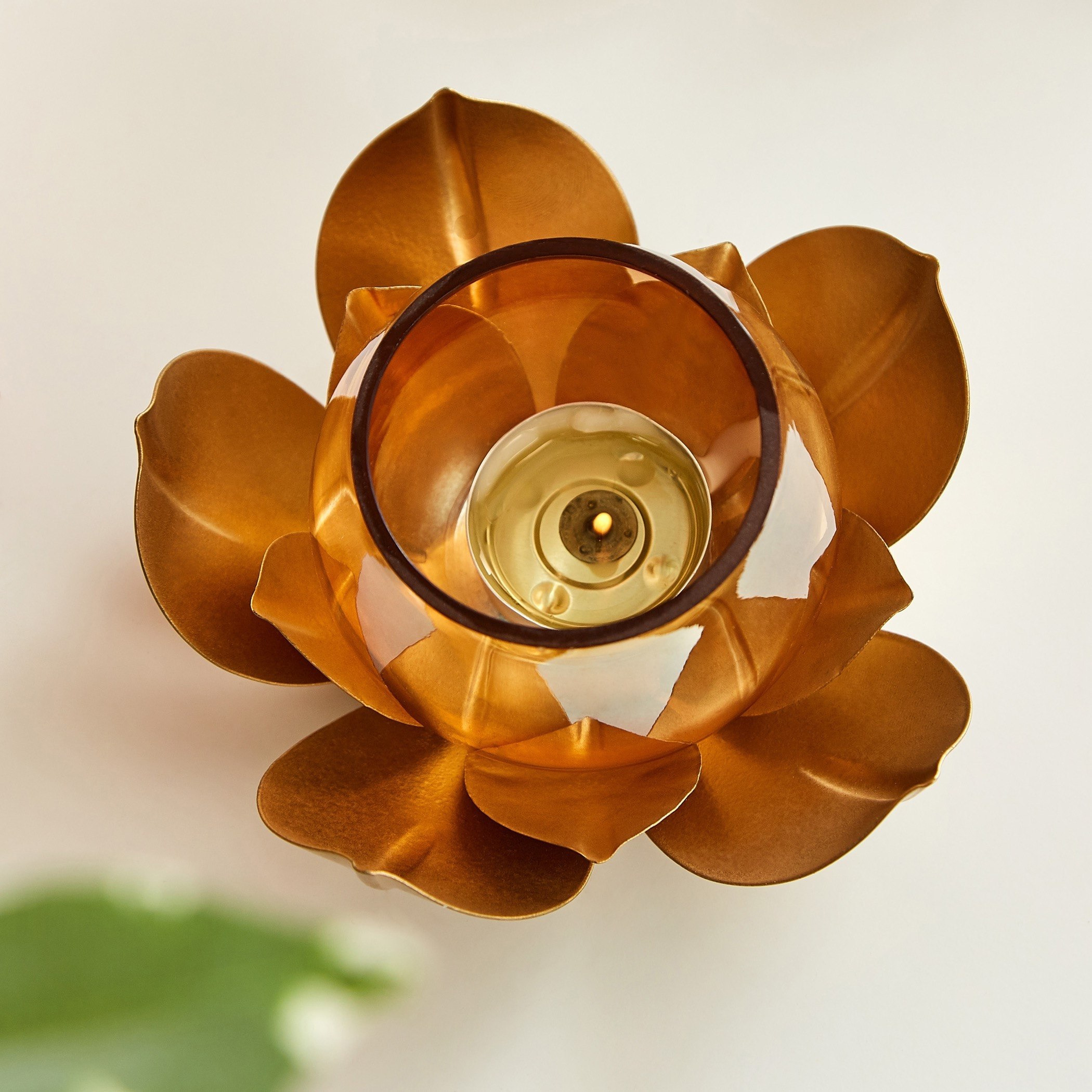 Samarkand Metal Lotus Tealight and Votive Holder - 7 cm-hbxlivingroom-decorandaccessories-candleholders-image-3