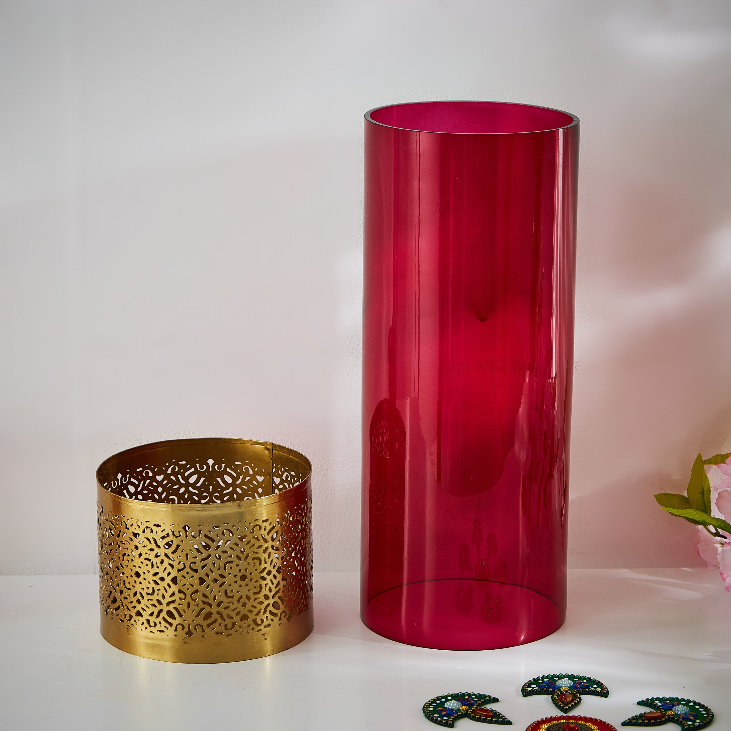 فانوس تريليس معدني من ميرا - 30 سم-hbxlivingroom-decorandaccessories-candleholders-image-4