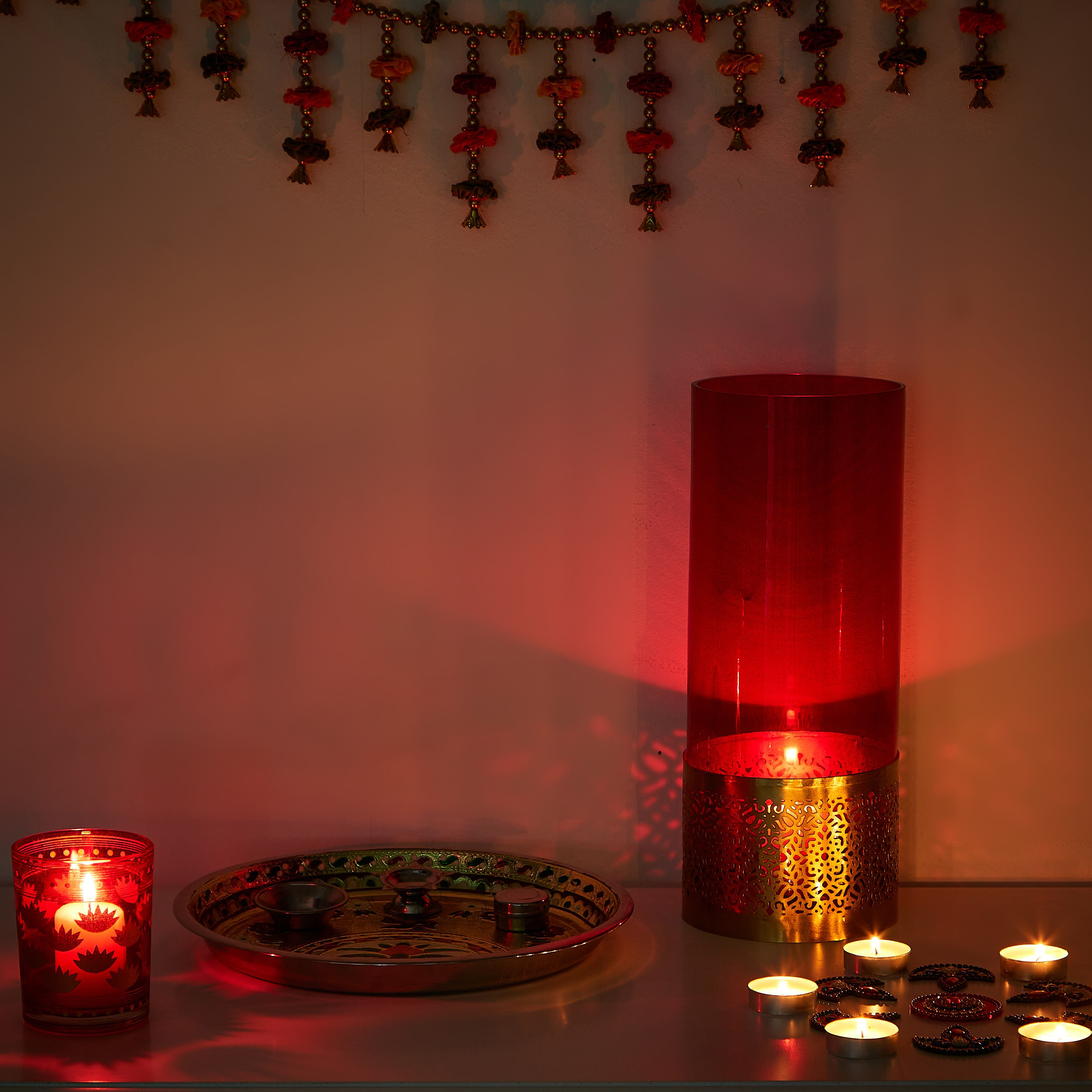 فانوس تريليس معدني من ميرا - 30 سم-hbxlivingroom-decorandaccessories-candleholders-image-6