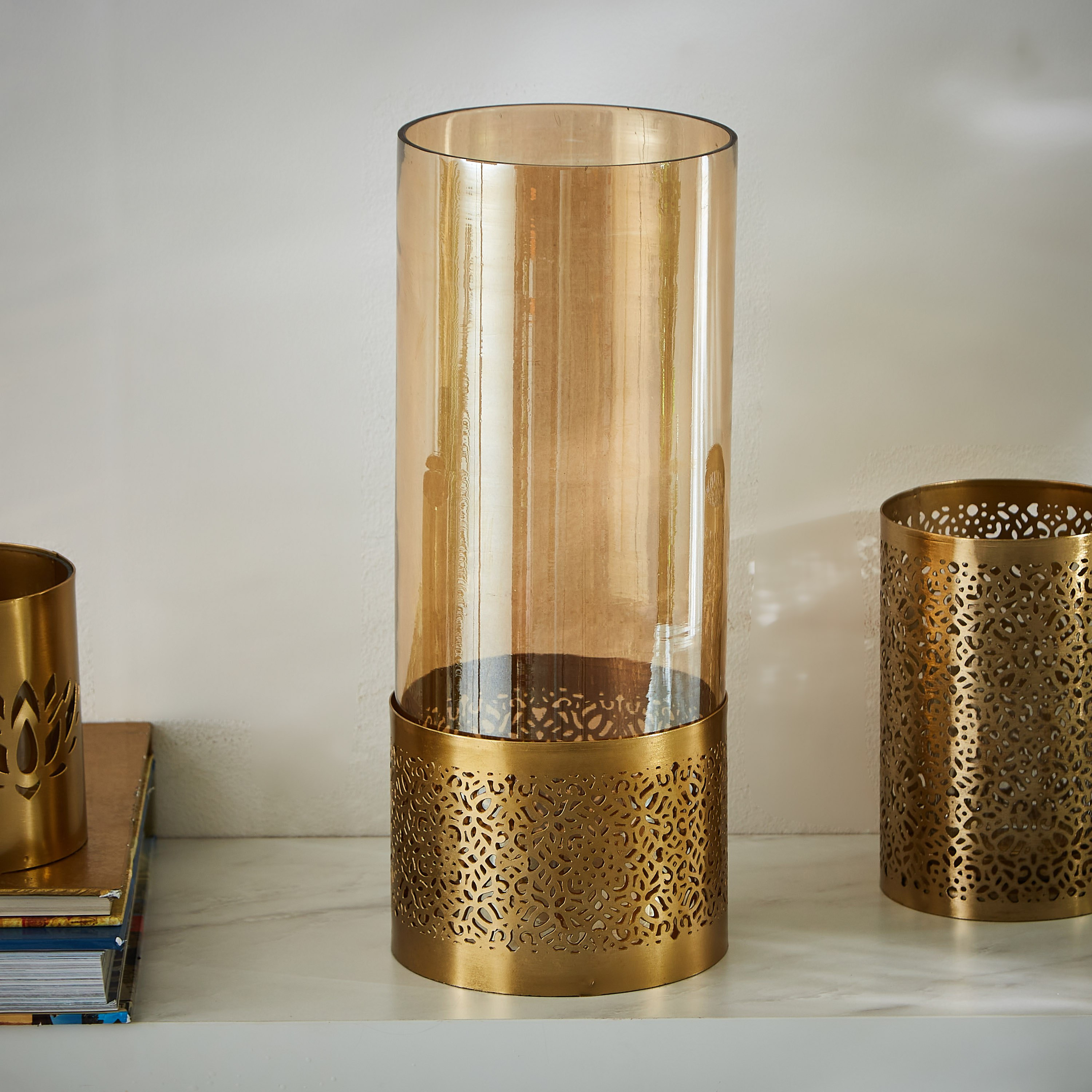 فانوس تريليس معدني من ميرا - 30 سم-hbxlivingroom-decorandaccessories-candleholders-image-2