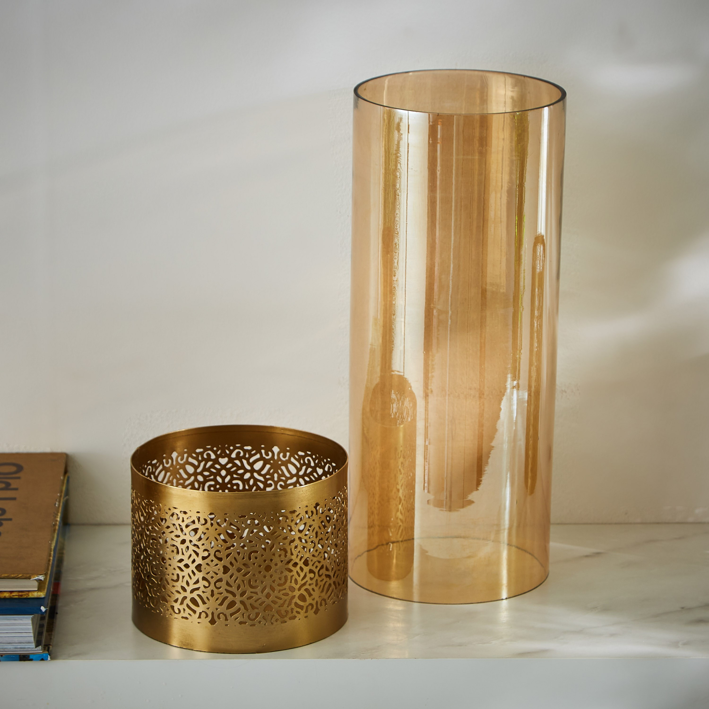 فانوس تريليس معدني من ميرا - 30 سم-hbxlivingroom-decorandaccessories-candleholders-image-3