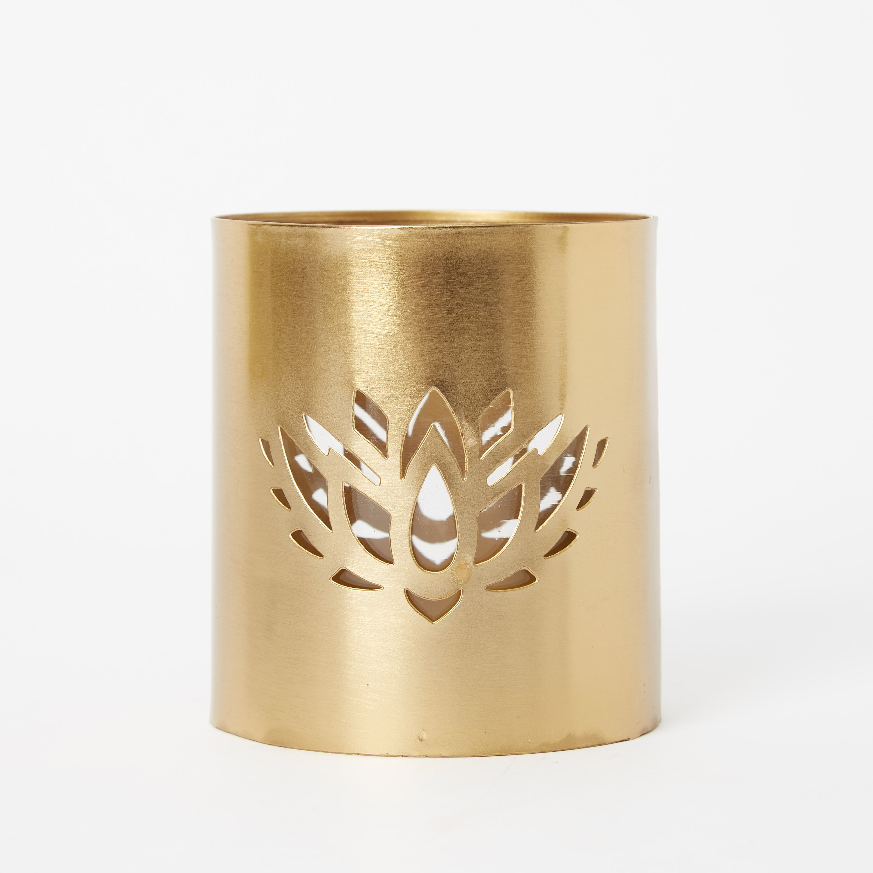 حامل شموع صغير معدني بتصميم أزهار اللّوتس من ميرا - 10 سم-hbxlivingroom-decorandaccessories-candleholders-image-6