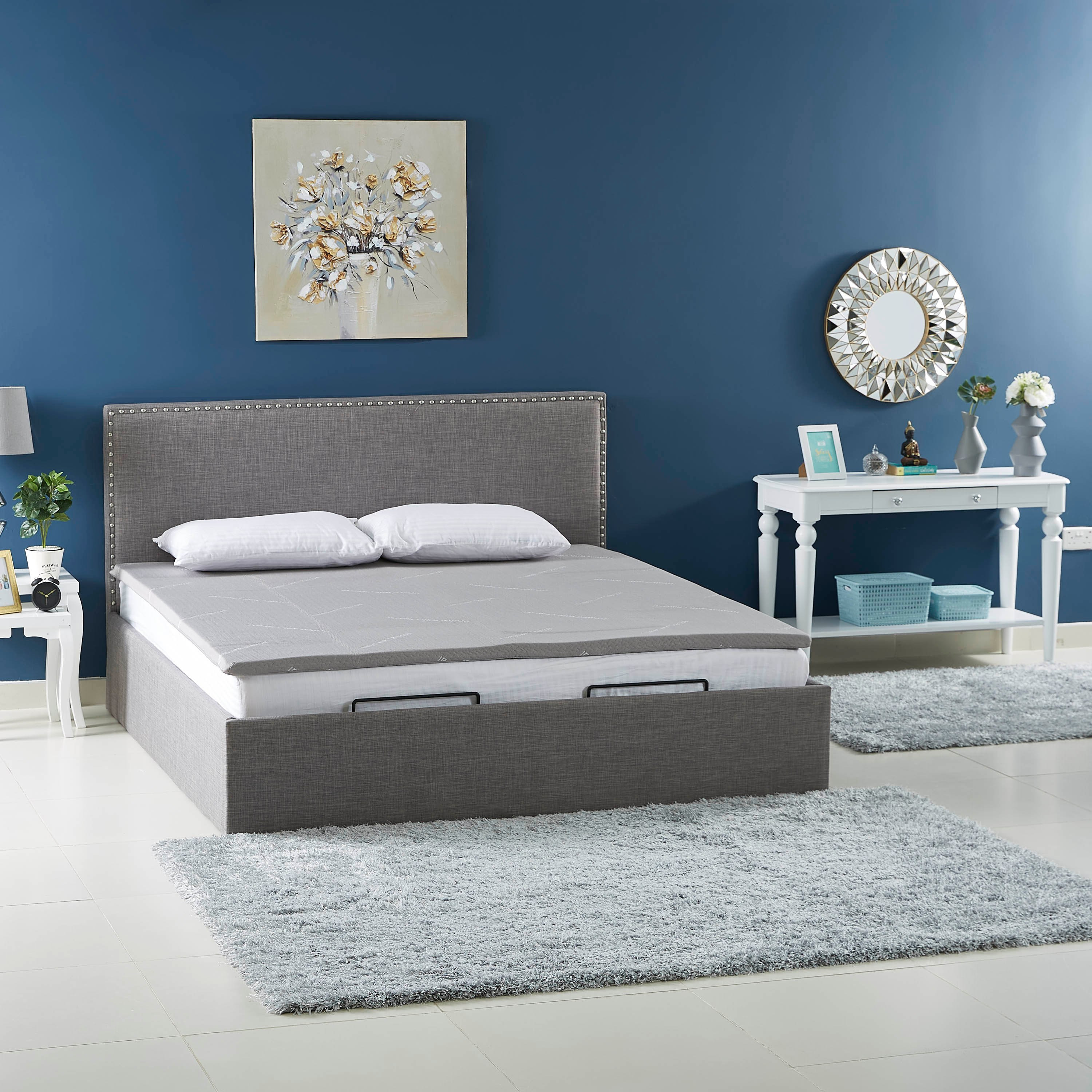 غطاء مرتبة كينج ميموري فوم فحم مغلفة من انيت - 180x200 سم-hbxhomeware-hbxdecorandfurnishings-image-6