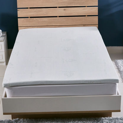 Aloevera Cool Gel Infused Memory Foam Twin Mattress Topper-120x200 cms